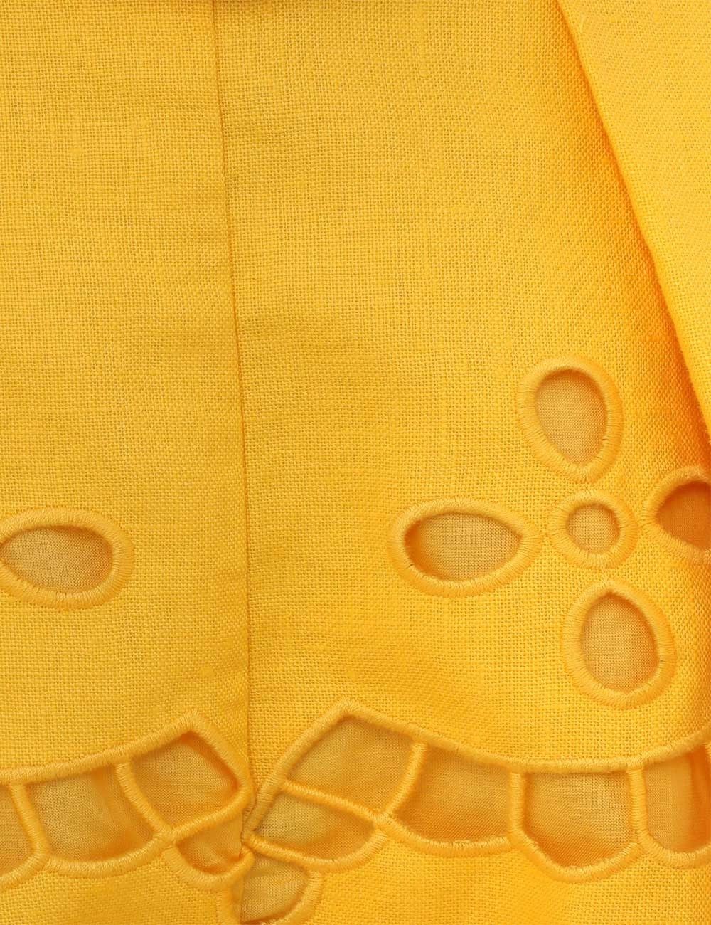 Zimmermann oc11z0525 Pop Embroidered Short in Yellow Size 27" / US 4 / IT 40 - 6 Thumbnail