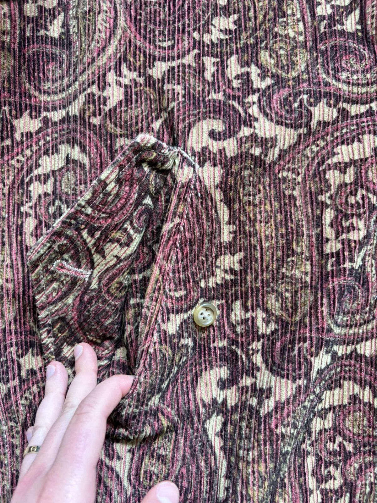 Beams Plus BEAMS corduroy Archive Paisley Knit Bomber Jacket Size US L / EU 52-54 / 3 - 6 Thumbnail