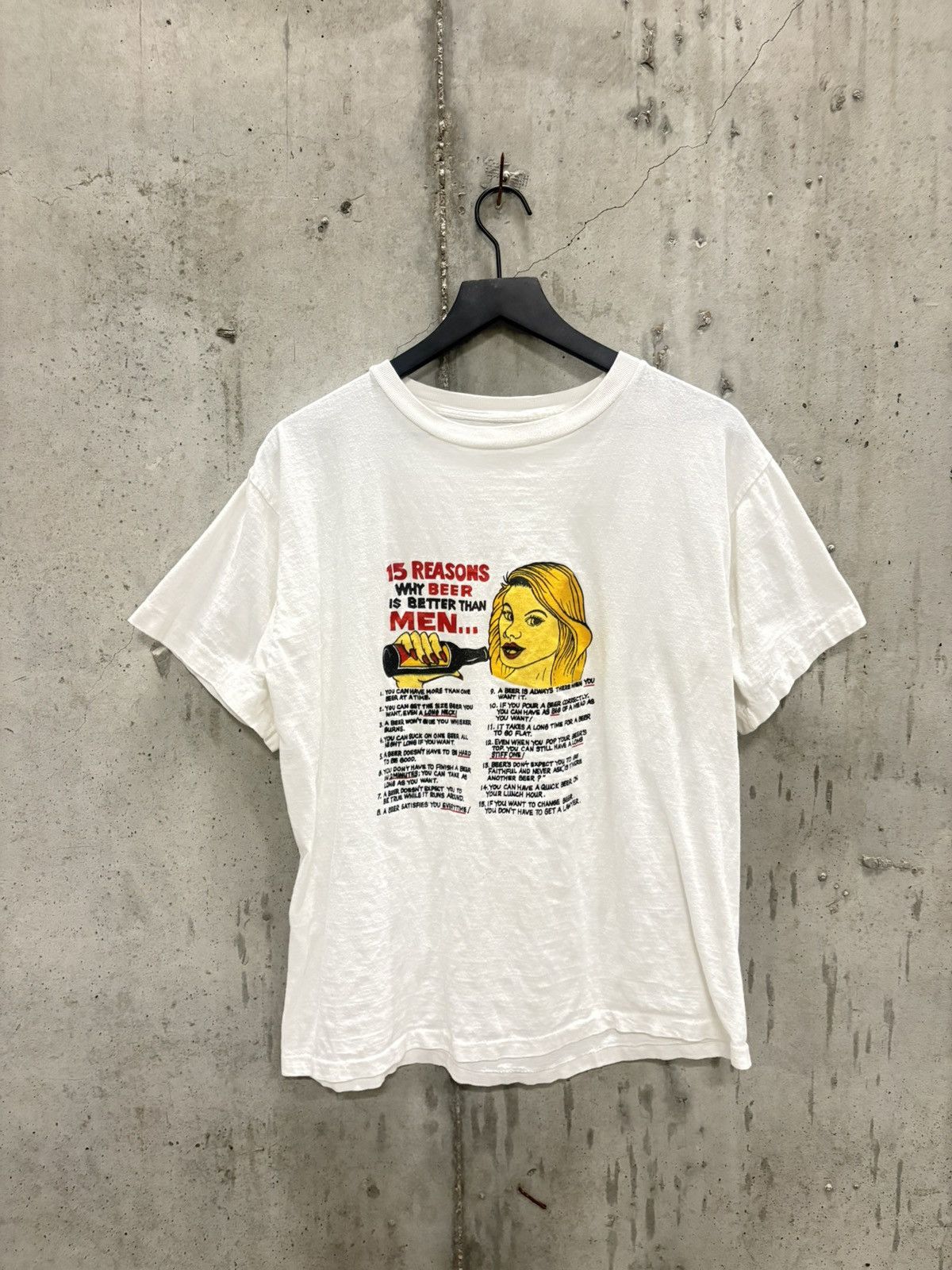 Vintage Vintage 15 Reasons Beer Shirt Faded Distressed Grunge Band Size US L / EU 52-54 / 3 - 1 Thumbnail