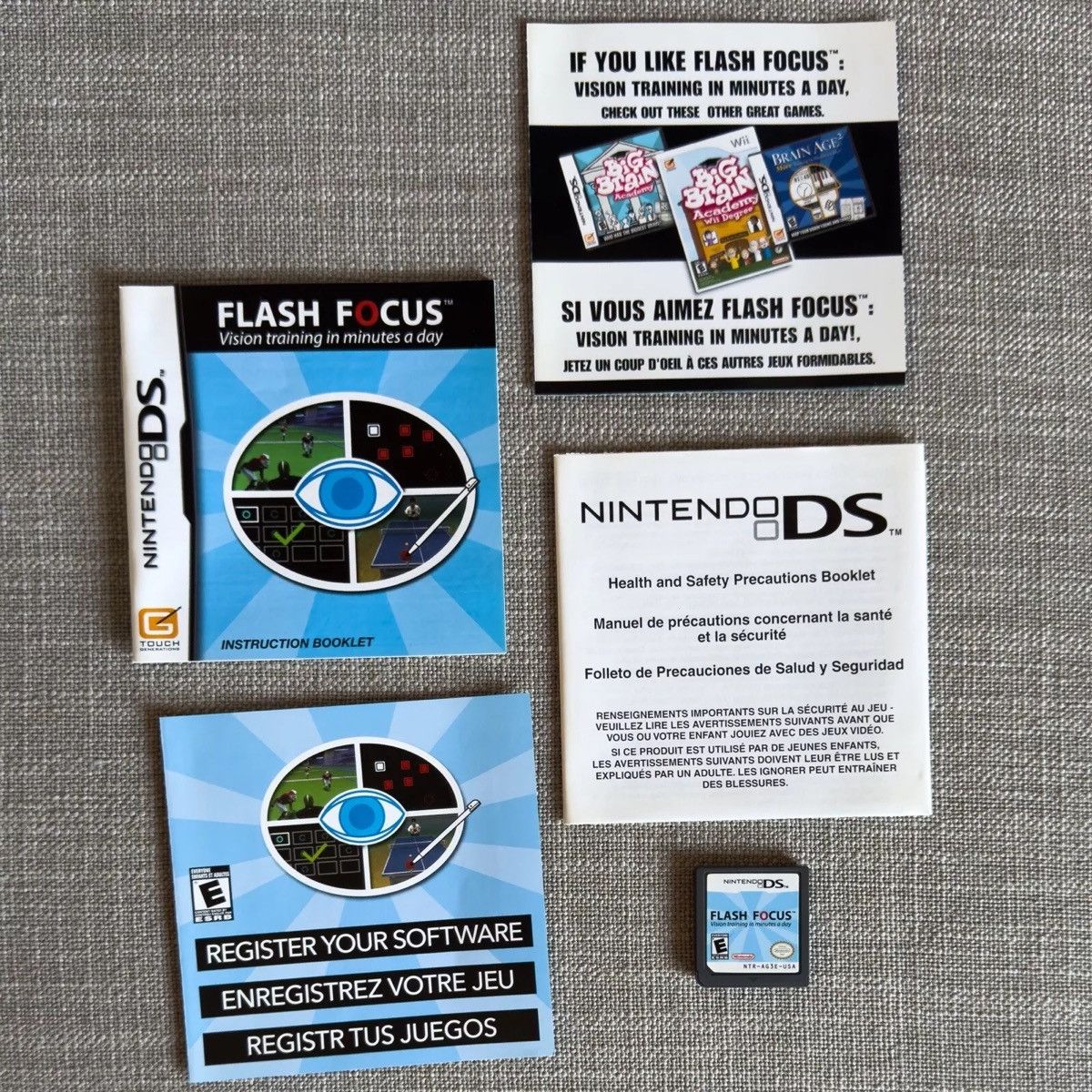 Nintendo Flash Focus Vision Training Nintendo DS Lite 3DS CIB Size ONE SIZE - 1 Thumbnail