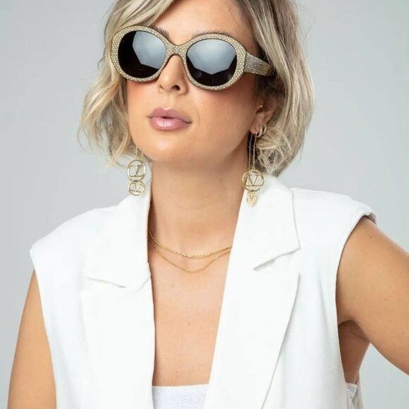 Celine Celine CL4240IS 25A Sunglasses Shiny Ivory Size ONE SIZE - 4 Thumbnail
