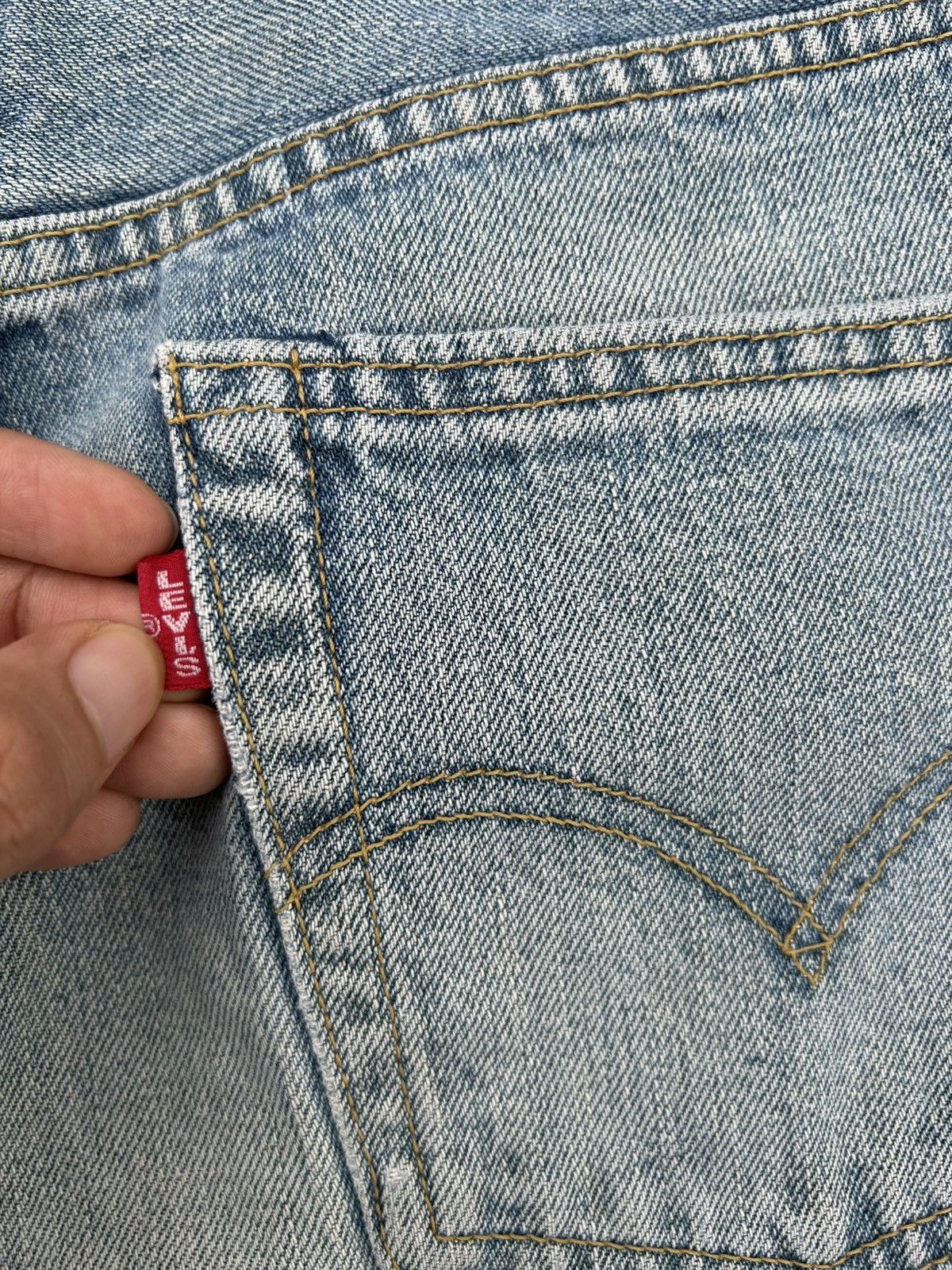 Kapital Vintage Levis Big E Selvedge Thrashed Denim Jeans Size US 32 / EU 48 - 4 Thumbnail