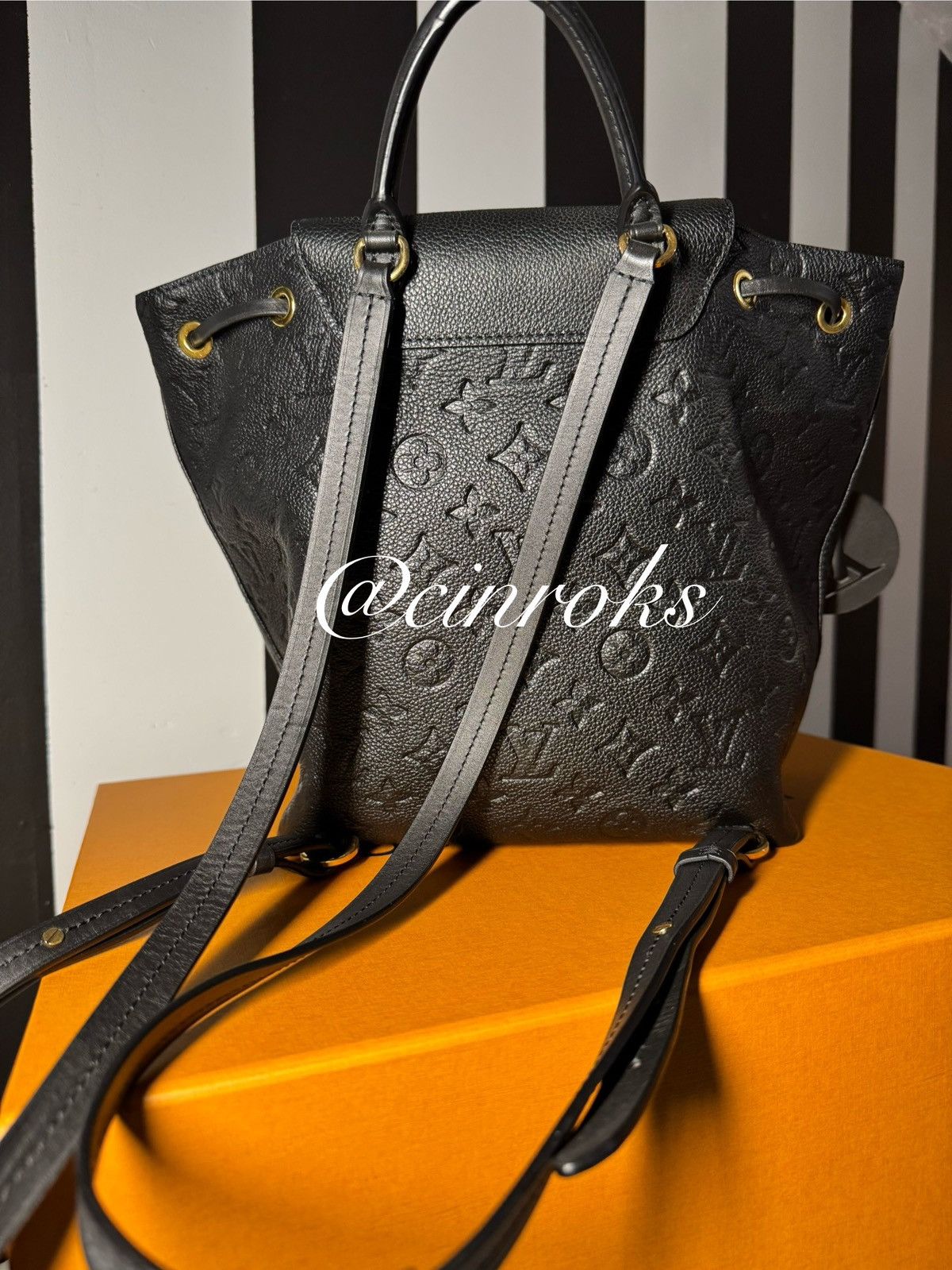 Louis Vuitton Louis Vuitton Montsouris PM Empreinte Leather Backpack Size ONE SIZE - 4 Thumbnail