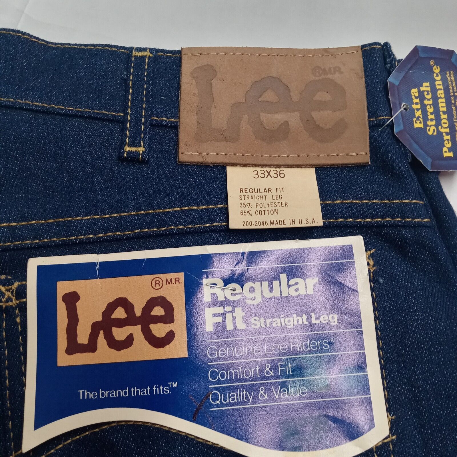 Lee Vintage Lee Jeans Men's Size 33x36 Regular Fit Straight Leg Size US 33 - 2 Thumbnail