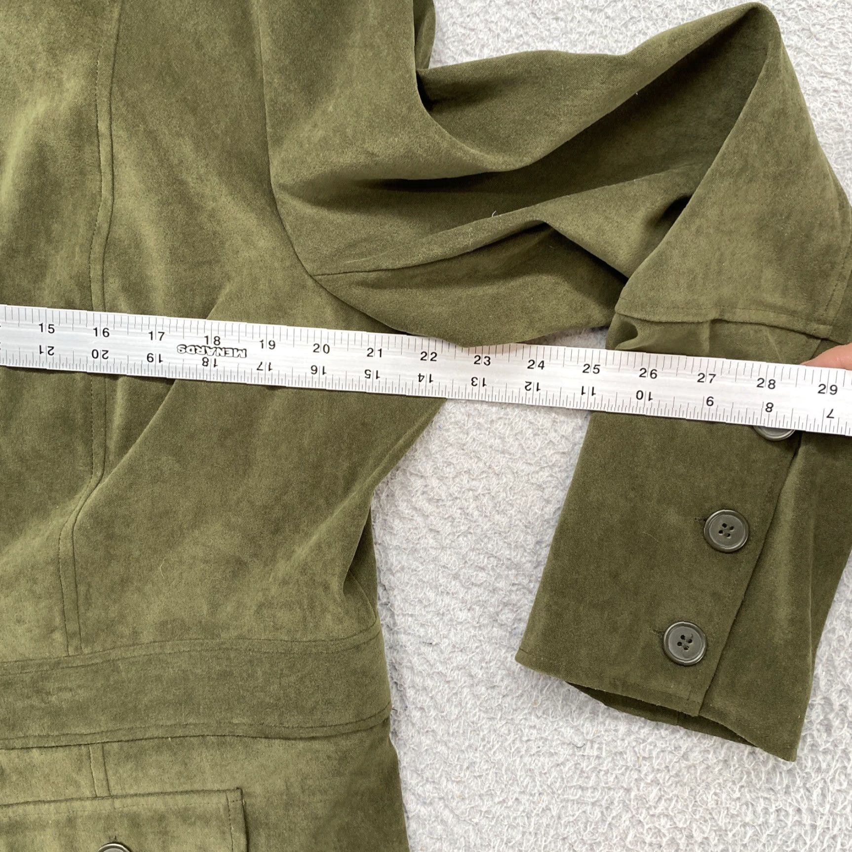 Vintage VINTAGE Norton Studio Women’s Green Button Up Jacket Plus Size 18 Jacket Womens Green Button Up Casual 90s? Size XXL / US 16-18 / IT 52-54 - 5 Thumbnail
