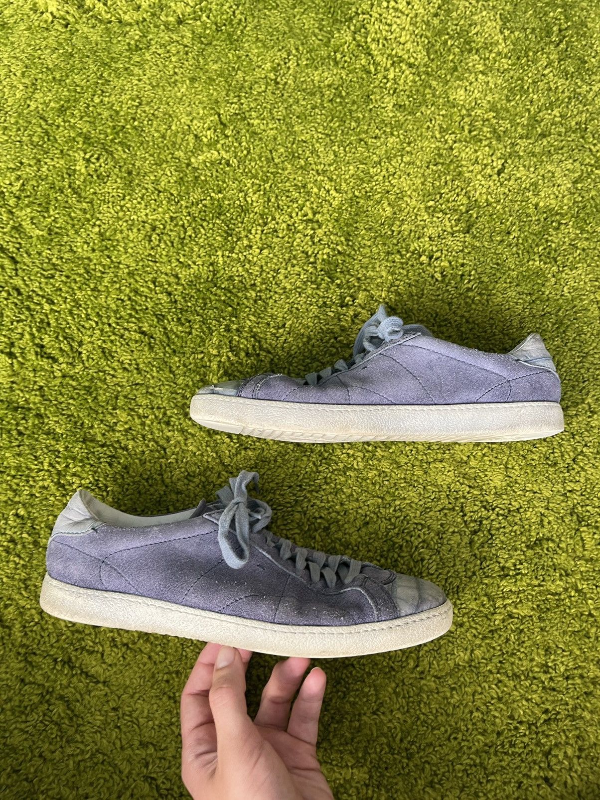 Designer × Genuine Leather × Santoni Santoni real suede leather sneakers Size US 7.5 / EU 40-41 - 3 Thumbnail