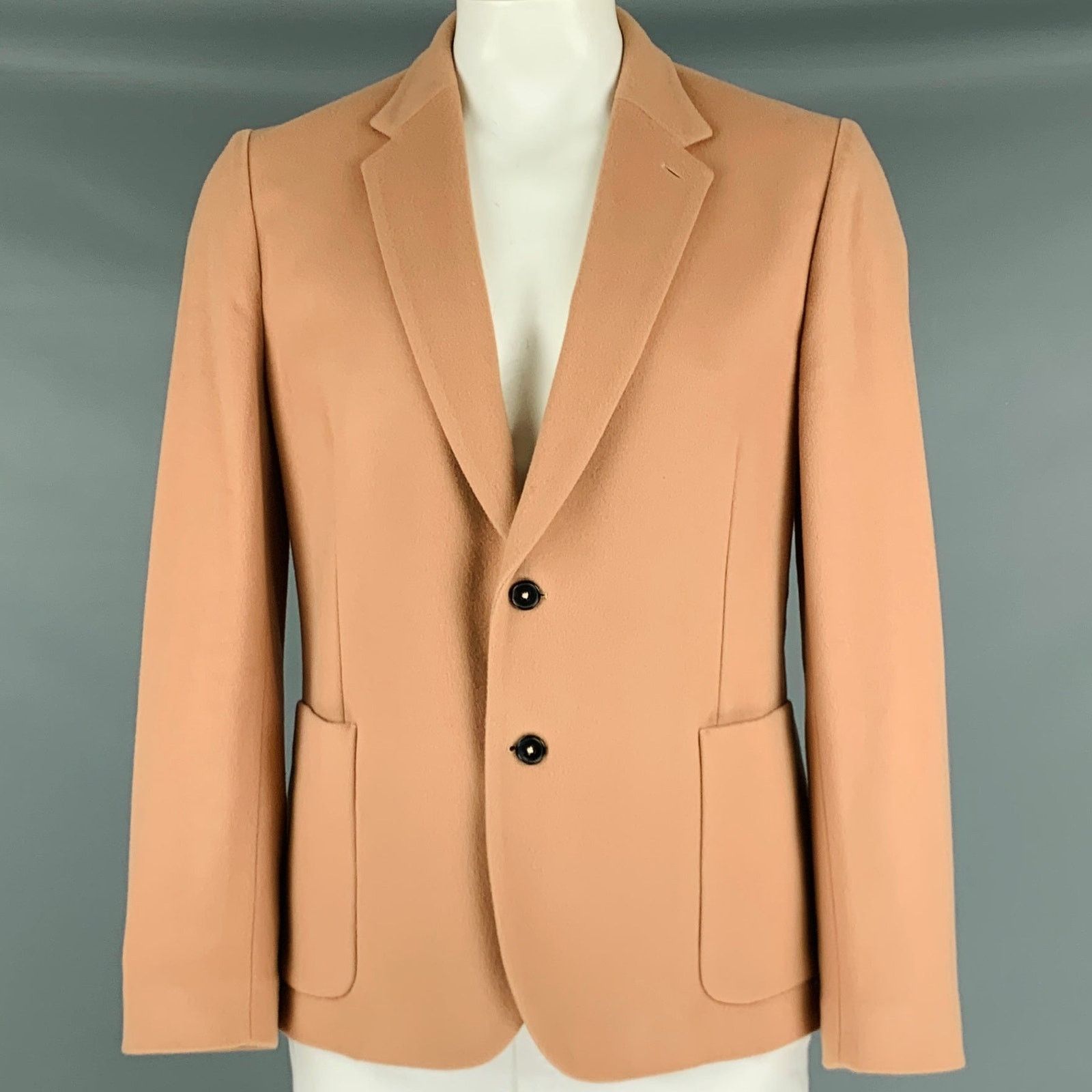 Paul Smith PAUL SMITH Size 44 Rose Wool Cashmere Notch Lapel Sport Coat Size 44R - 1 Thumbnail