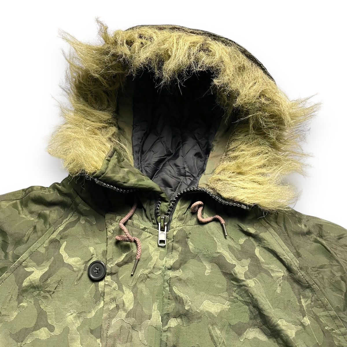 GOA 🇯🇵 VINTAGE POWER TO THE PEOPLE REALTREE FUR HOODIE JACKET Size US L / EU 52-54 / 3 - 5 Thumbnail