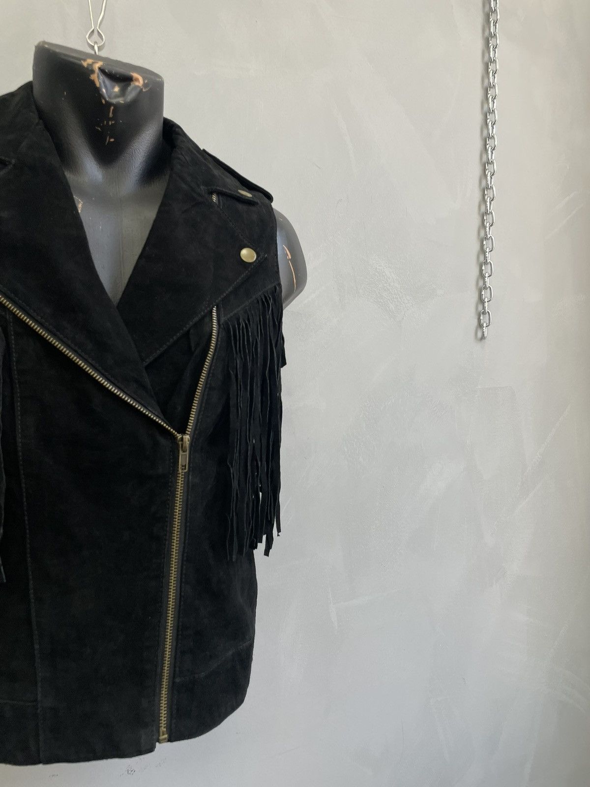 14th Addiction Hysteric glamour black vest y2k suede leather y2k Size S / US 4 / IT 40 - 4 Thumbnail