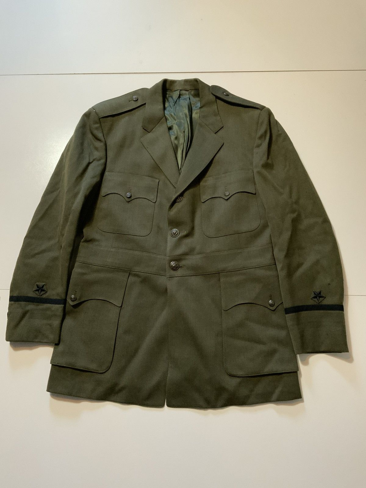 Vintage Vintage 40s 50s WWII Lan-C-Air Davis USN Wool 2PC Set Suit Size 42R - 2 Thumbnail