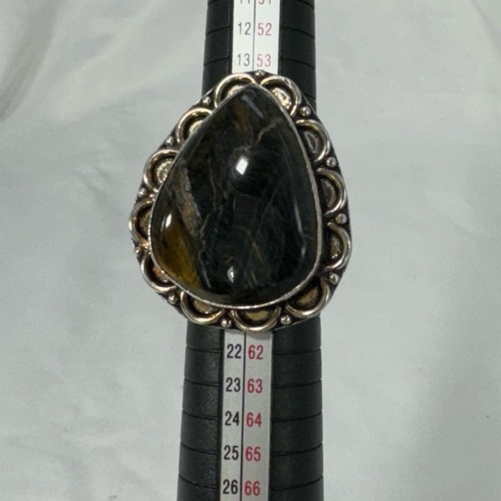NBDN Nobrandedon VTG style Sterling Silver Tigers Eye ring Size ONE SIZE - 2 Thumbnail