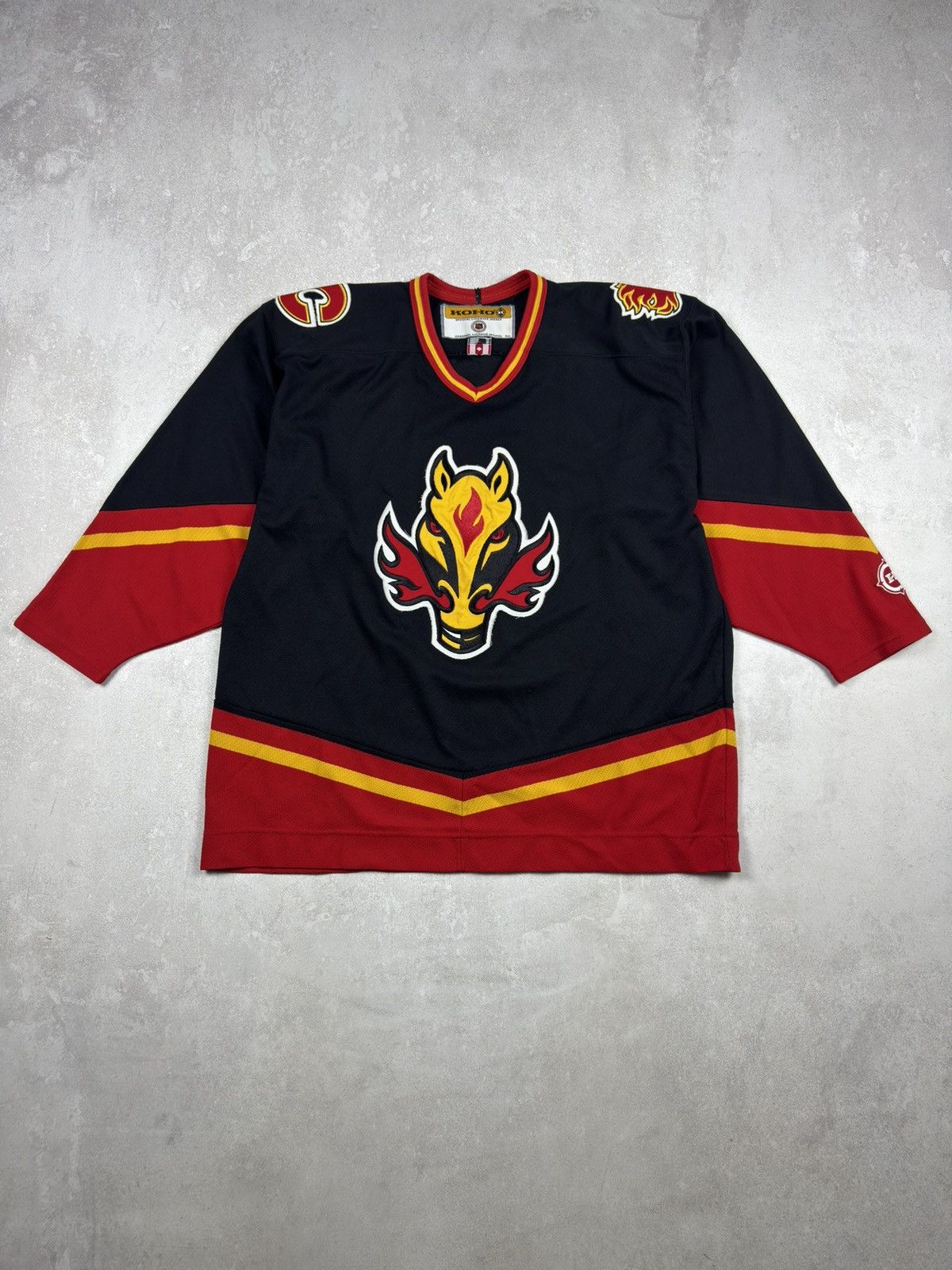NHL Vintage 90s NHL Calgary Flames Koho Hockey Jersey Horse Logo Size US XL / EU 56 / 4 - 1 Thumbnail