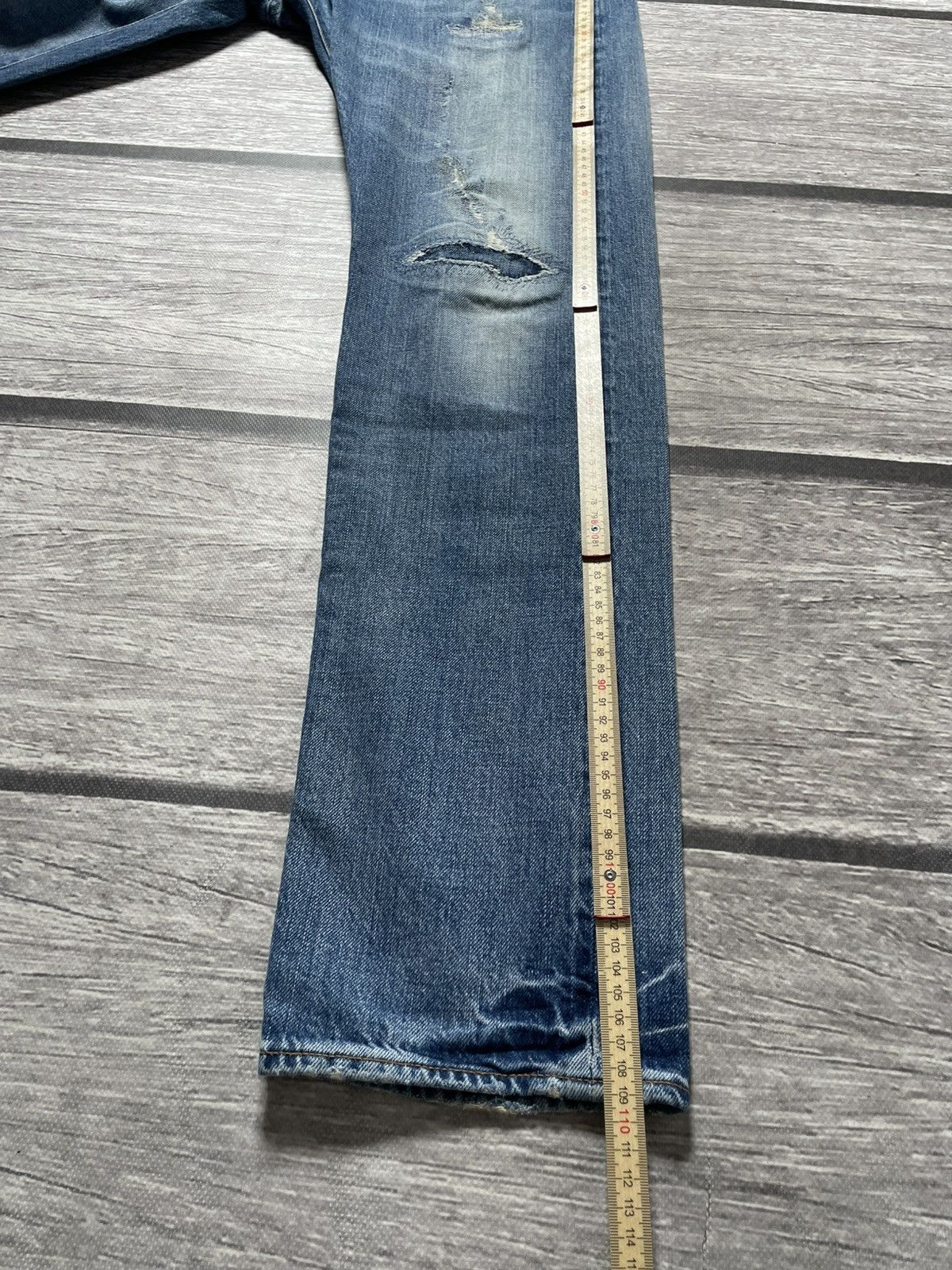 Edwin Edwin ED-55 Rainbow Selvedge Japanese Distress Denim Jeans Size US 32 / EU 48 - 17 Thumbnail