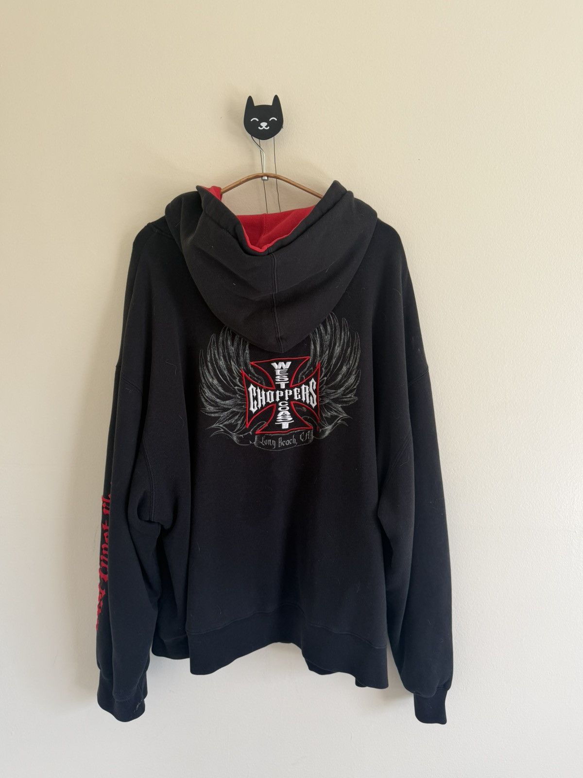 West Coast Choppers West Coast Choppers Vintage Black Red Zip Up Hoodie Size XXL Size US L / EU 52-54 / 3 - 6 Thumbnail