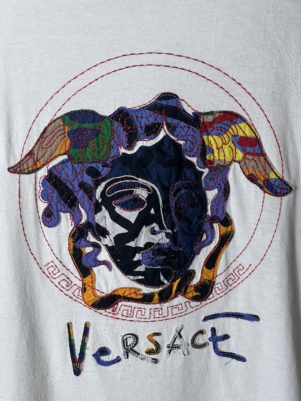 Versace Versace Medusa Patchwork Embroidered Tee Size US M / EU 48-50 / 2 - 5 Thumbnail