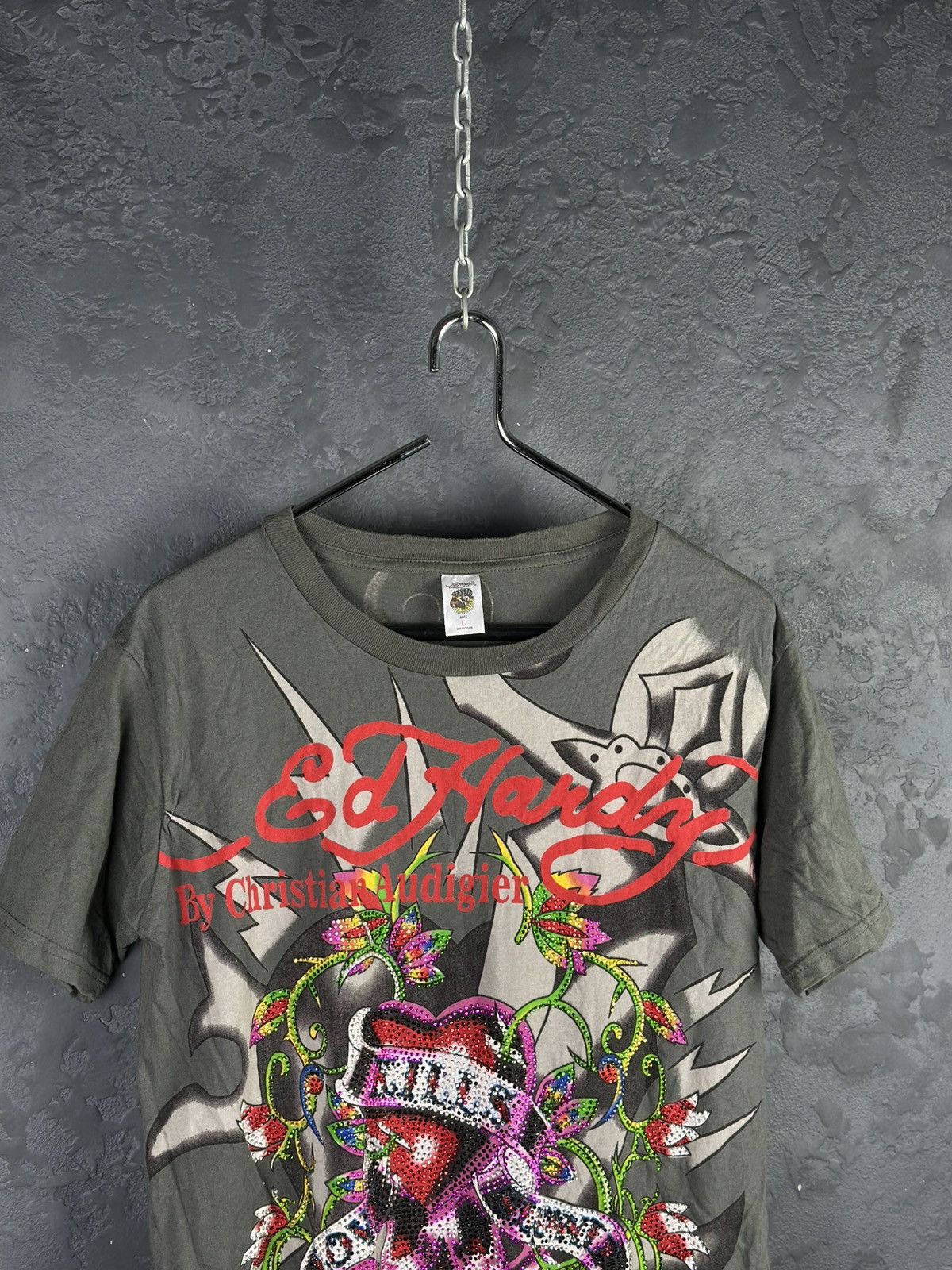 Christian Audigier × Ed Hardy Vintage Ed Hardy by Christian Audigier Tee Shirt Made in USA Size US L / EU 52-54 / 3 - 2 Thumbnail