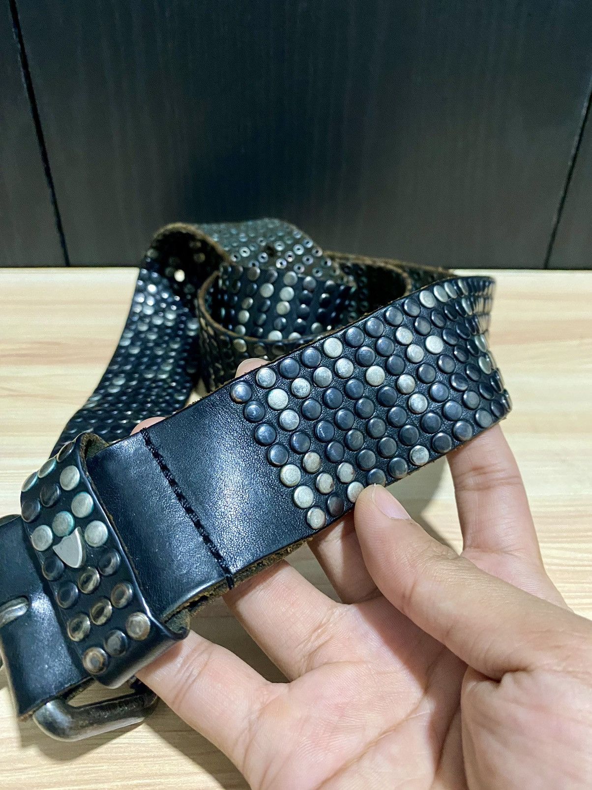 Hollywood Trading Company HTC Hollywood Studded Belt inspired BB Simon Size 40 - 5 Thumbnail