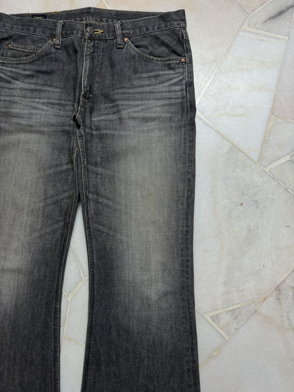 If Six Was Nine 💥Flare💥90s Lee Rider Sanforized Sand Washed Bootcut Jean Size US 34 / EU 50 - 5 Thumbnail