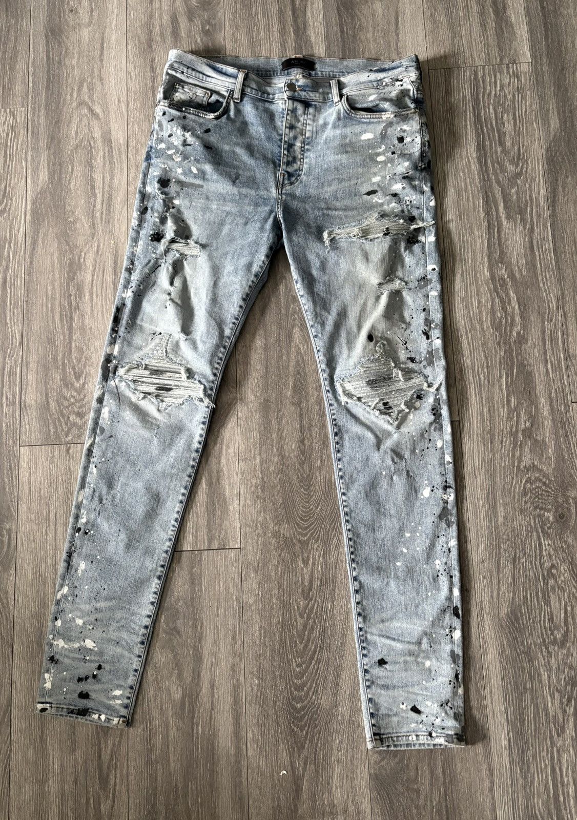 Amiri mx1 paint splatter jeans