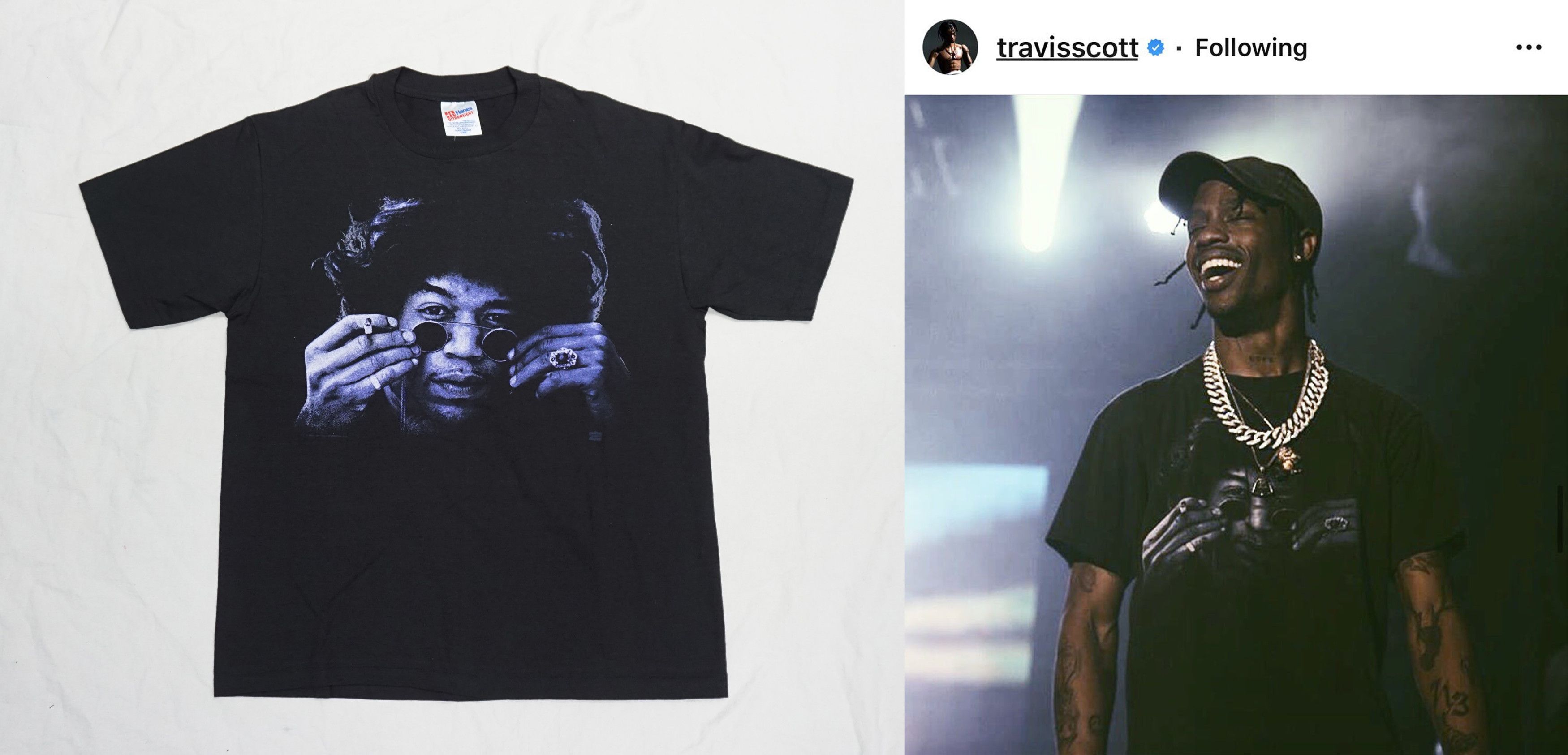Band Tees × Vintage 90's Forty Jimi Hendrix T-Shirts, Made in USA Size US L / EU 52-54 / 3 - 2 Thumbnail