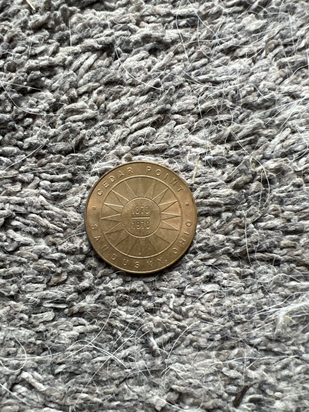 Vintage 1970 Cedar Point 100th Anniversary Coin Size ONE SIZE - 1 Thumbnail