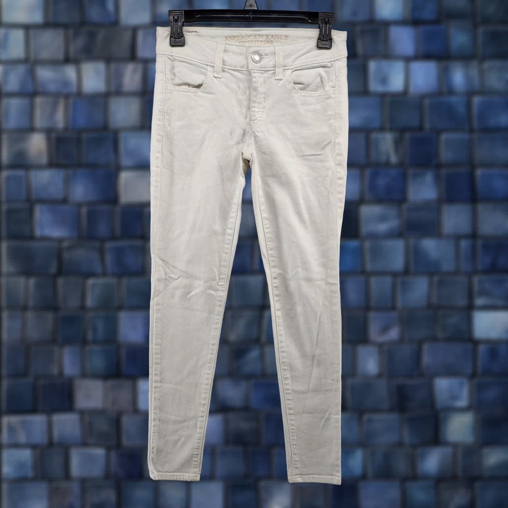 American Eagle Outfitters AMERICAN EAGLE Jegging White Jeans in Women's SZ 0 Regular Size 25" / US 0 / IT 36 - 1 Thumbnail