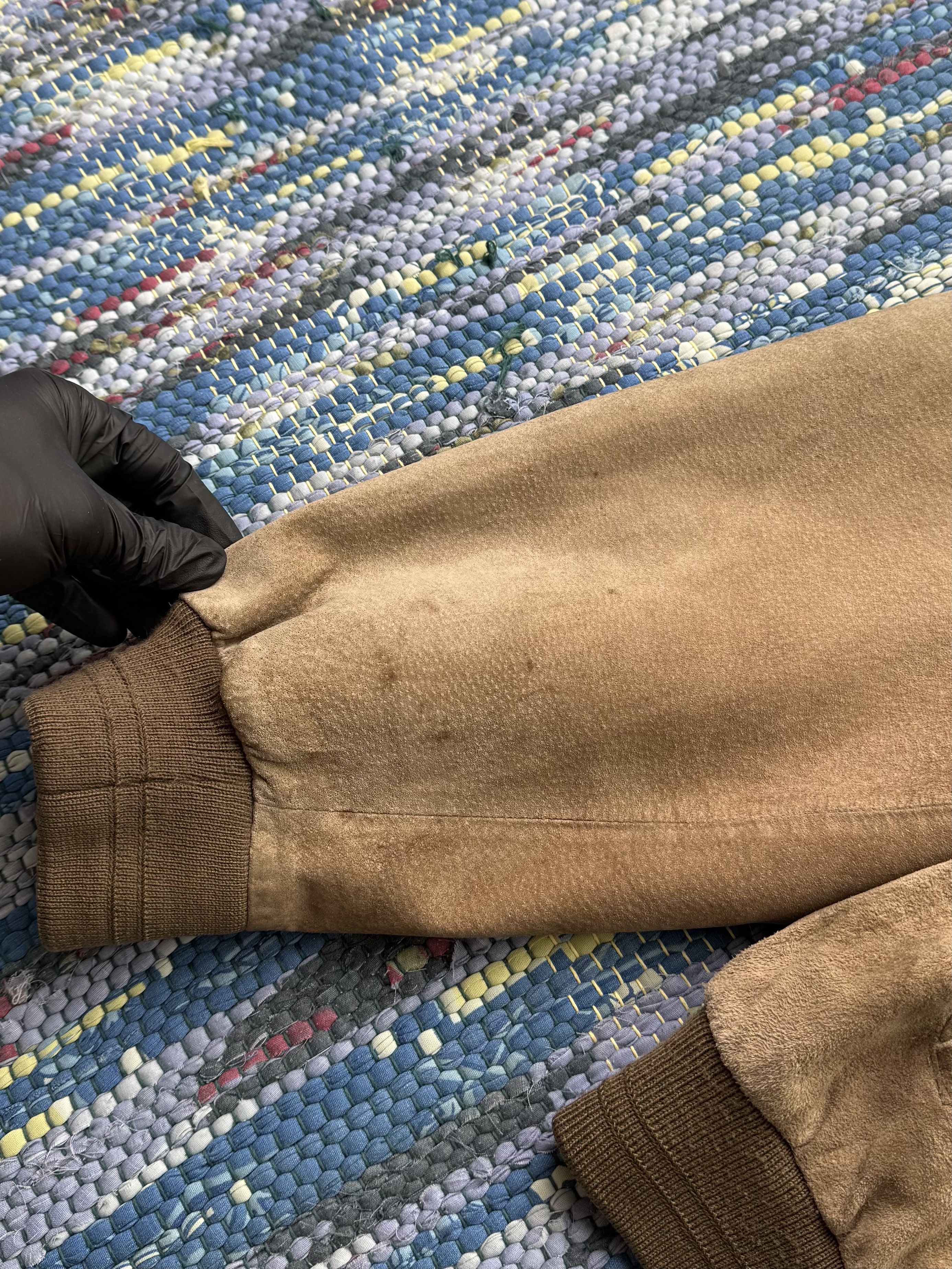 Japanese Brand Vintage Suede Leather Faded Bomber Jacket A576D15(224) Size US M / EU 48-50 / 2 - 8 Thumbnail