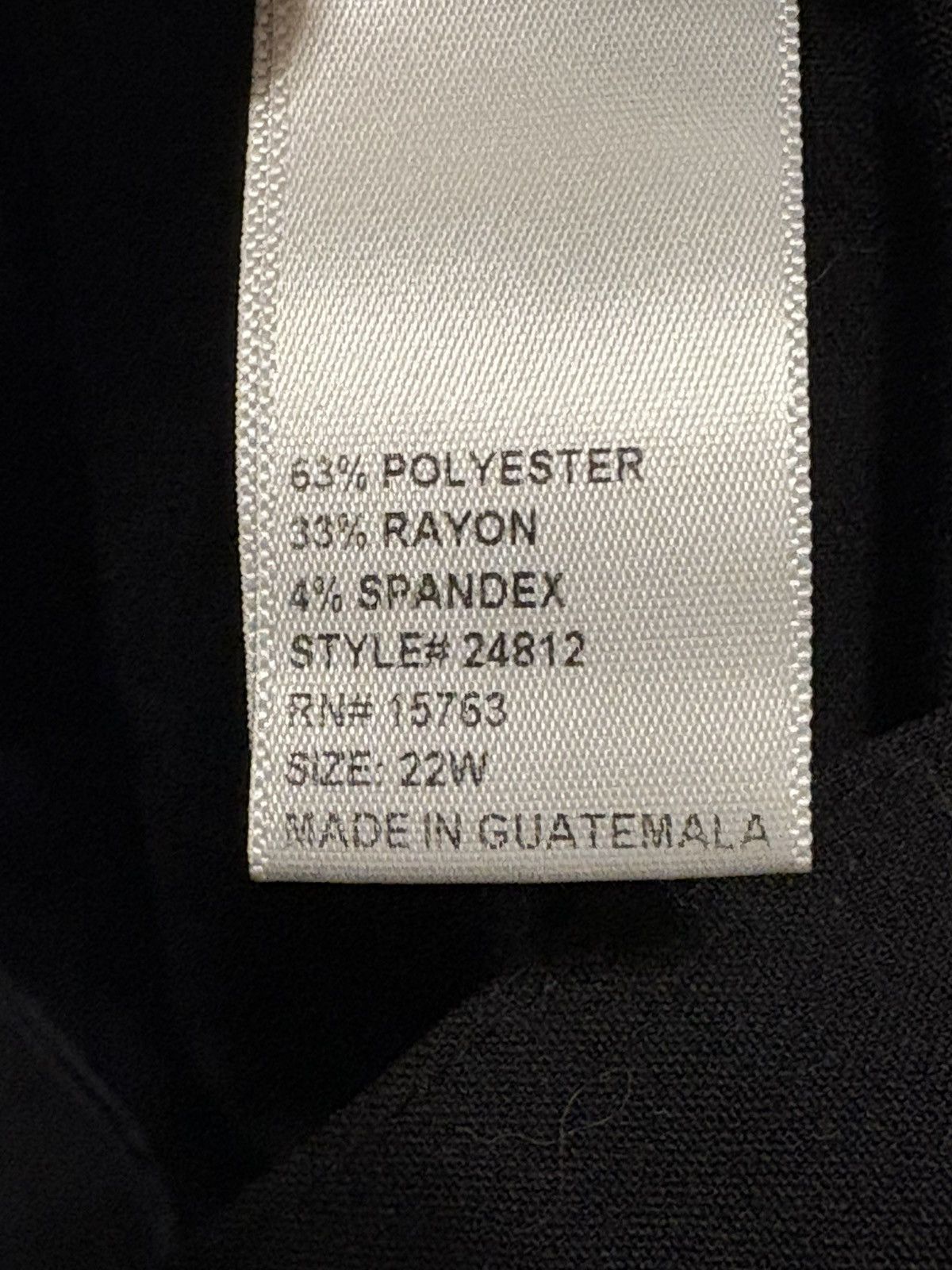 Other (Just My Size - JMS) Black Wide Leg Pants: Size 22W Size 42" / US 20 - 6 Thumbnail