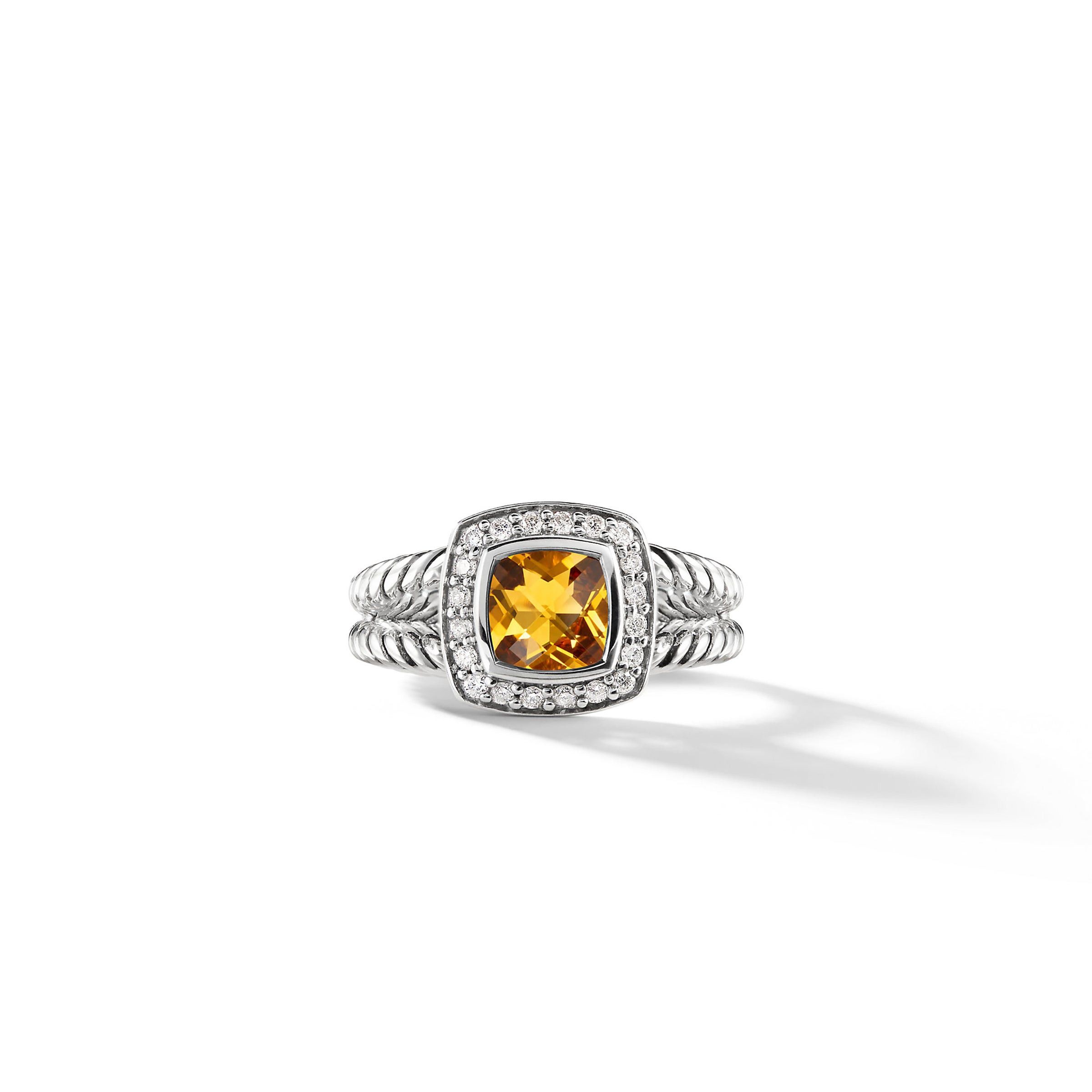 David Yurman o1w1db10525 R07443D Ring in Silver with Citrine and Diamond Size ONE SIZE - 3 Thumbnail