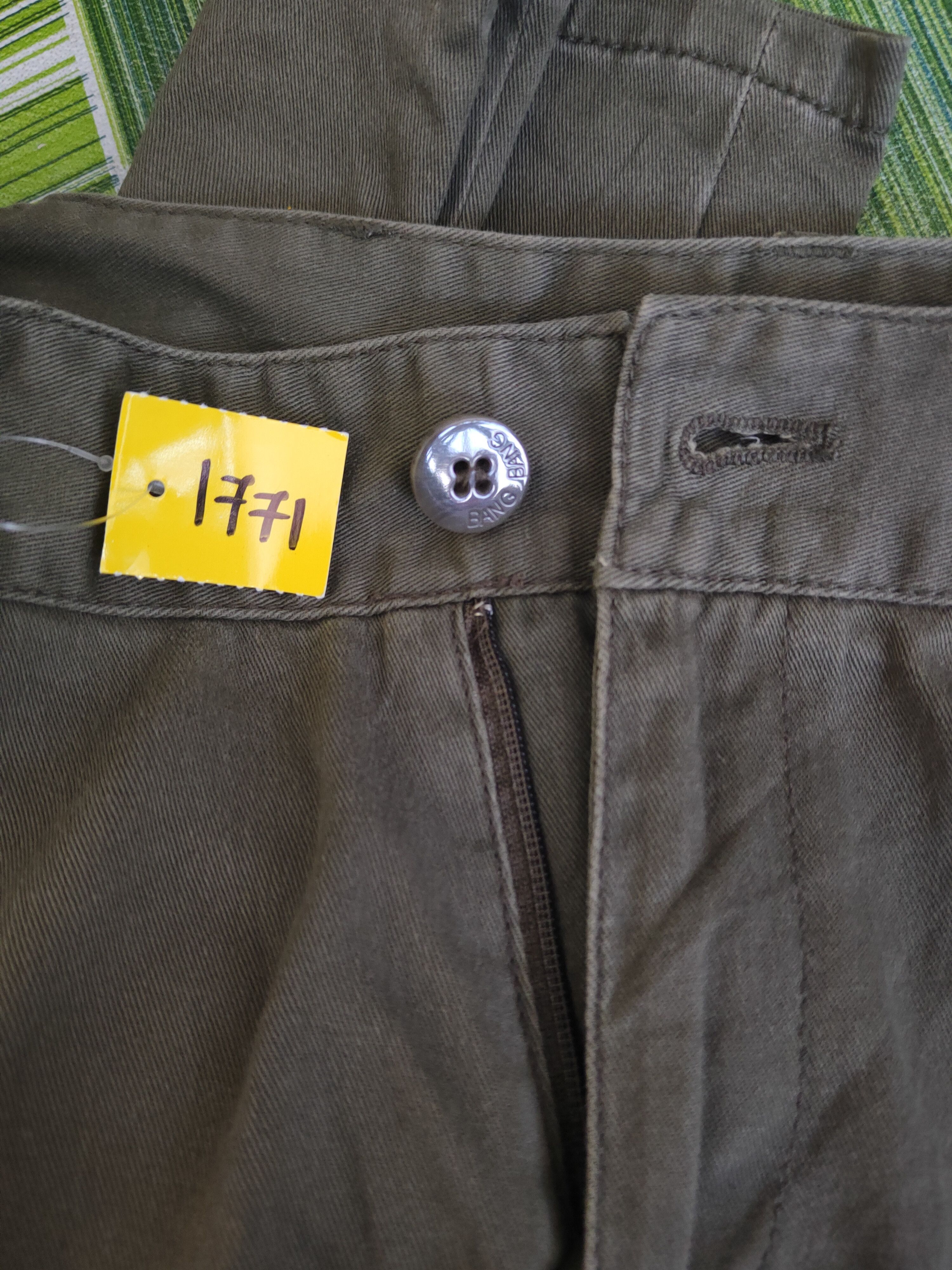 Japanese Brand DL Bangbang Olive Multipocket Tactical Cargo Pants #1771 Size 29" - 15 Thumbnail