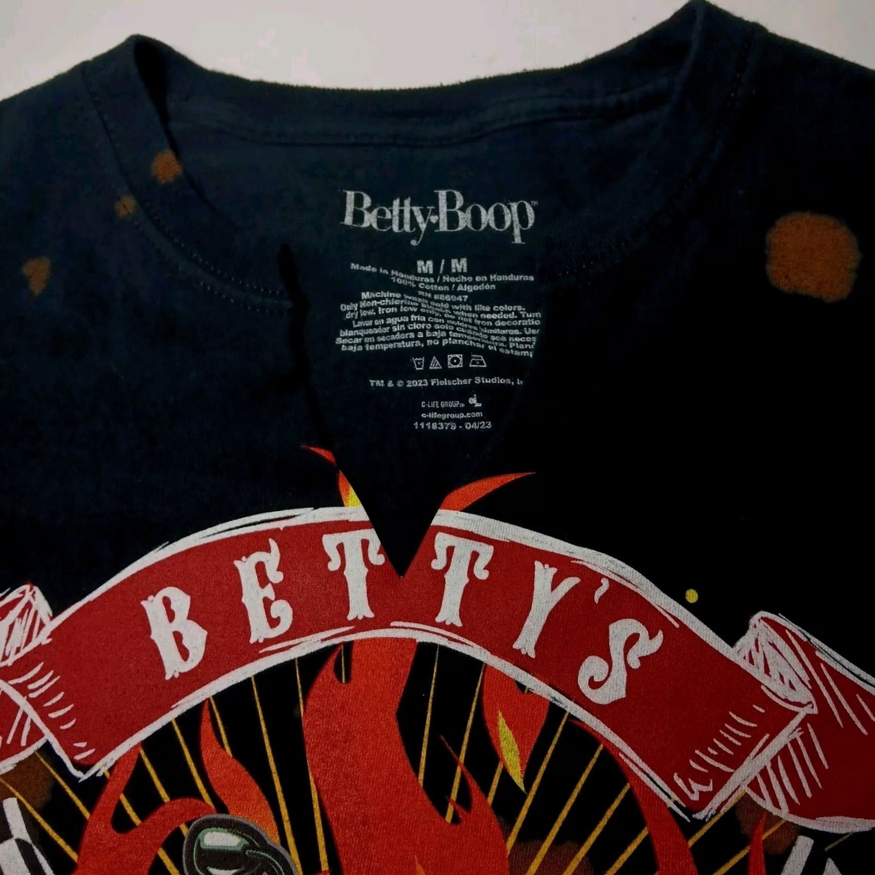 Born Betty Boop Born To Rule Black Motorcycle Shirt M Cropped Size M / US 6-8 / IT 42-44 - 6 Thumbnail