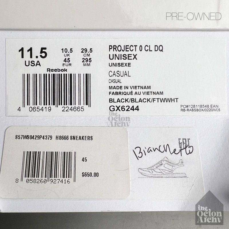 Maison Margiela × Reebok Maison Margiela x Reebok Classic Leather Tabi DQ 'Whiteout' Size US 11.5 / EU 44-45 - 14 Thumbnail