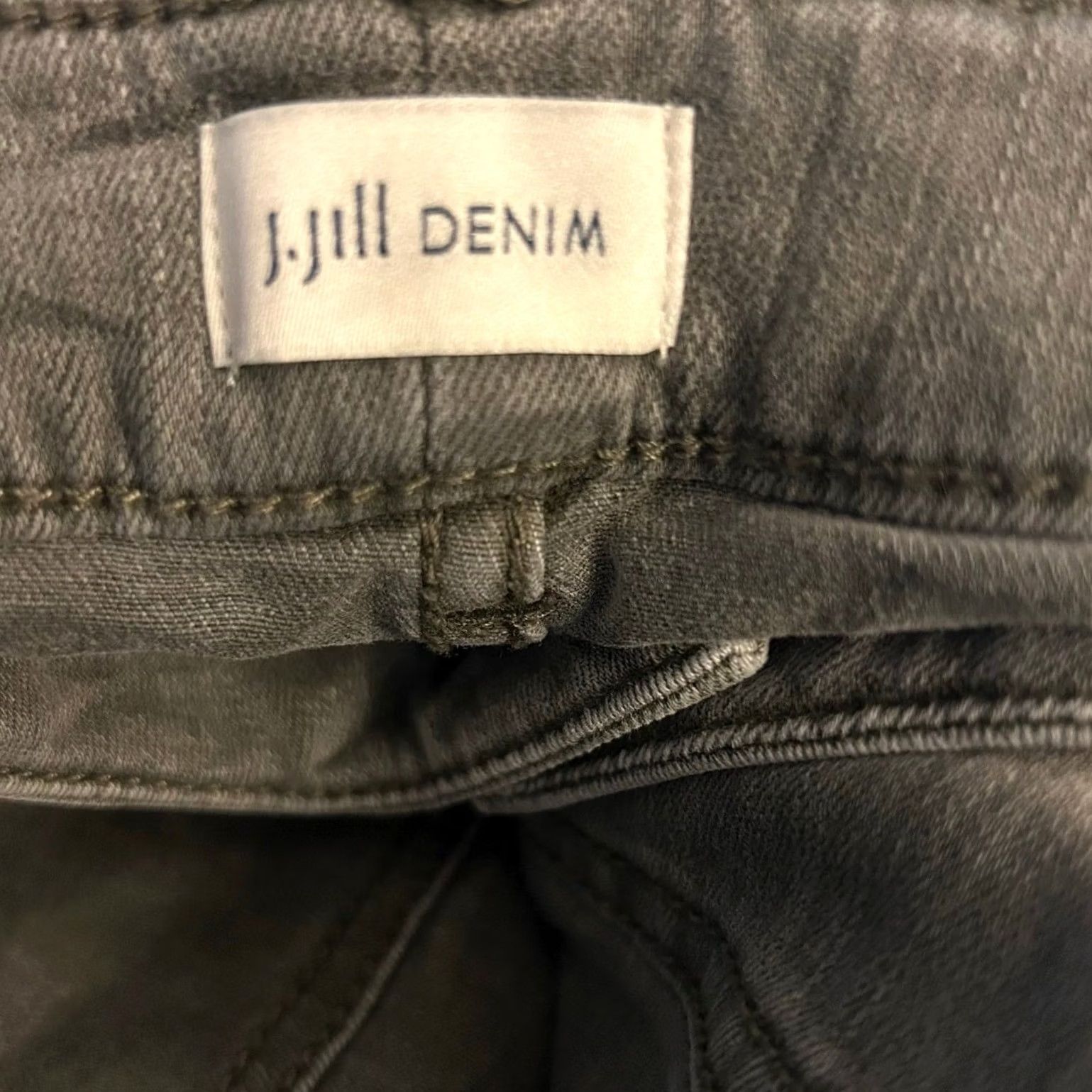 Vintage J Jill Jeans Green Denim Petite High Rise Straight Leg Stretch 14P Women’s Jeans Size 24" / US 00 / IT 34 - 4 Thumbnail