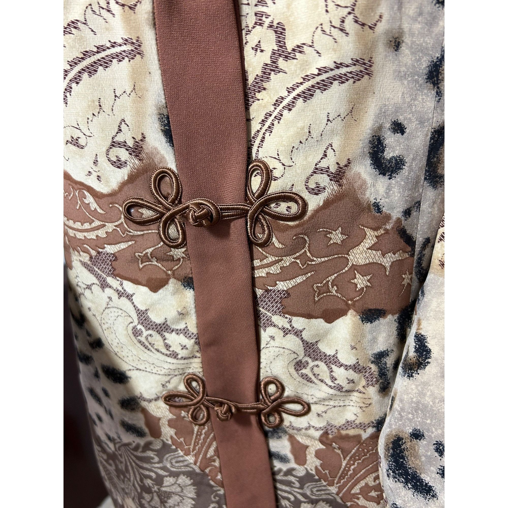 Other Saks Jandel Vtg Blazer 14 Silk Asian Style Animal Print Neut Size L / US 10 / IT 46 - 13 Thumbnail