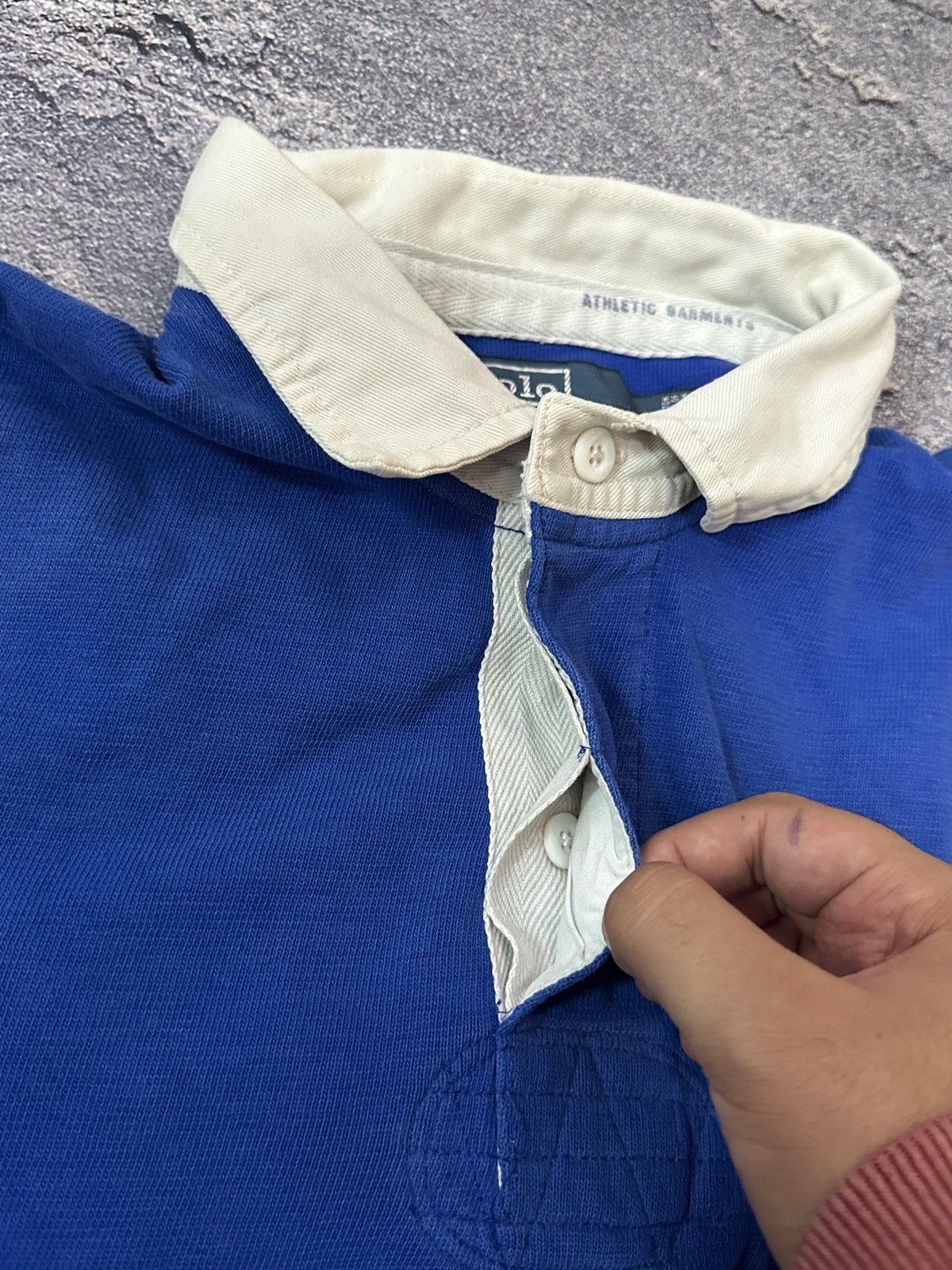 Polo Ralph Lauren × Vintage Vintage 90’s Polo Ralph Lauren Striped Rugby Jersey Size US M / EU 48-50 / 2 - 7 Thumbnail