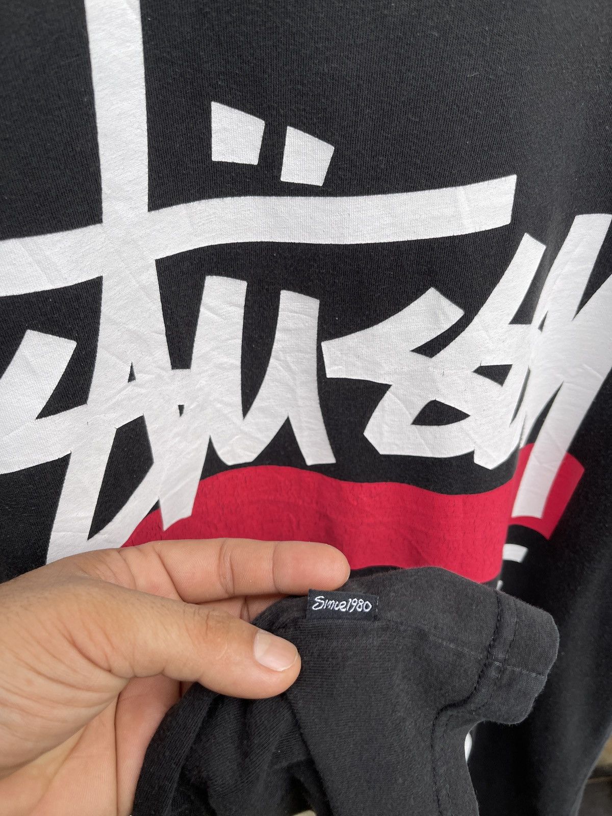 Stussy Rare🔥Vintage STUSSY Since 1980 T Black Tee Size US L / EU 52-54 / 3 - 6 Thumbnail