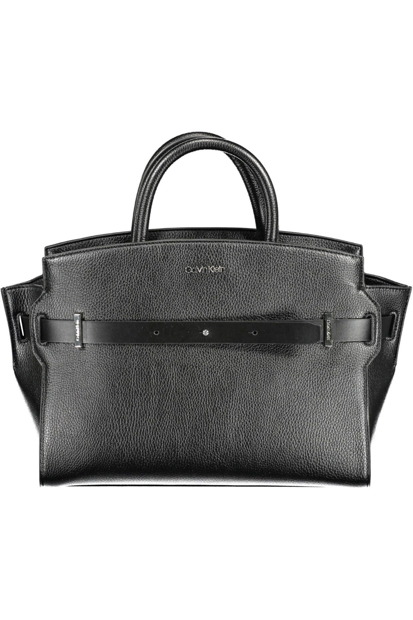 Black Polyethylene Women Women's Handbag