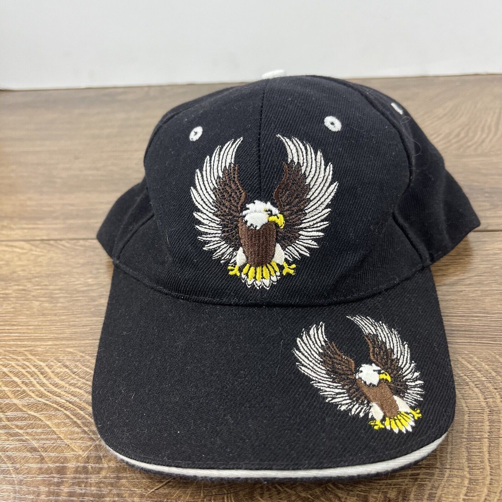 Other Bald Eagle Hat America Bald Eagle Black Hat Adjustable Adult Size ONE SIZE - 5 Thumbnail