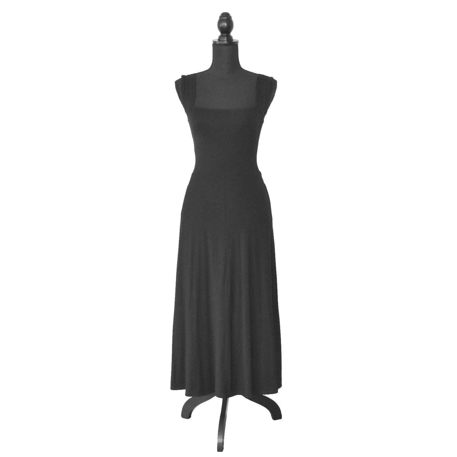 Reformation REFORMATION Mary Swing Black Tencel Side Seam Long Dress S Size S / US 4 / IT 40 - 1 Thumbnail