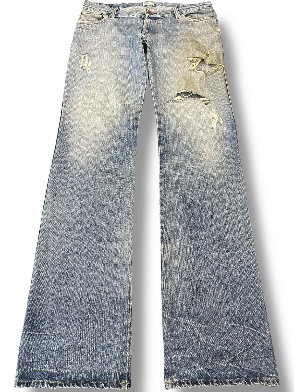 Vintage Product Classic Embroidery Distressed Denim