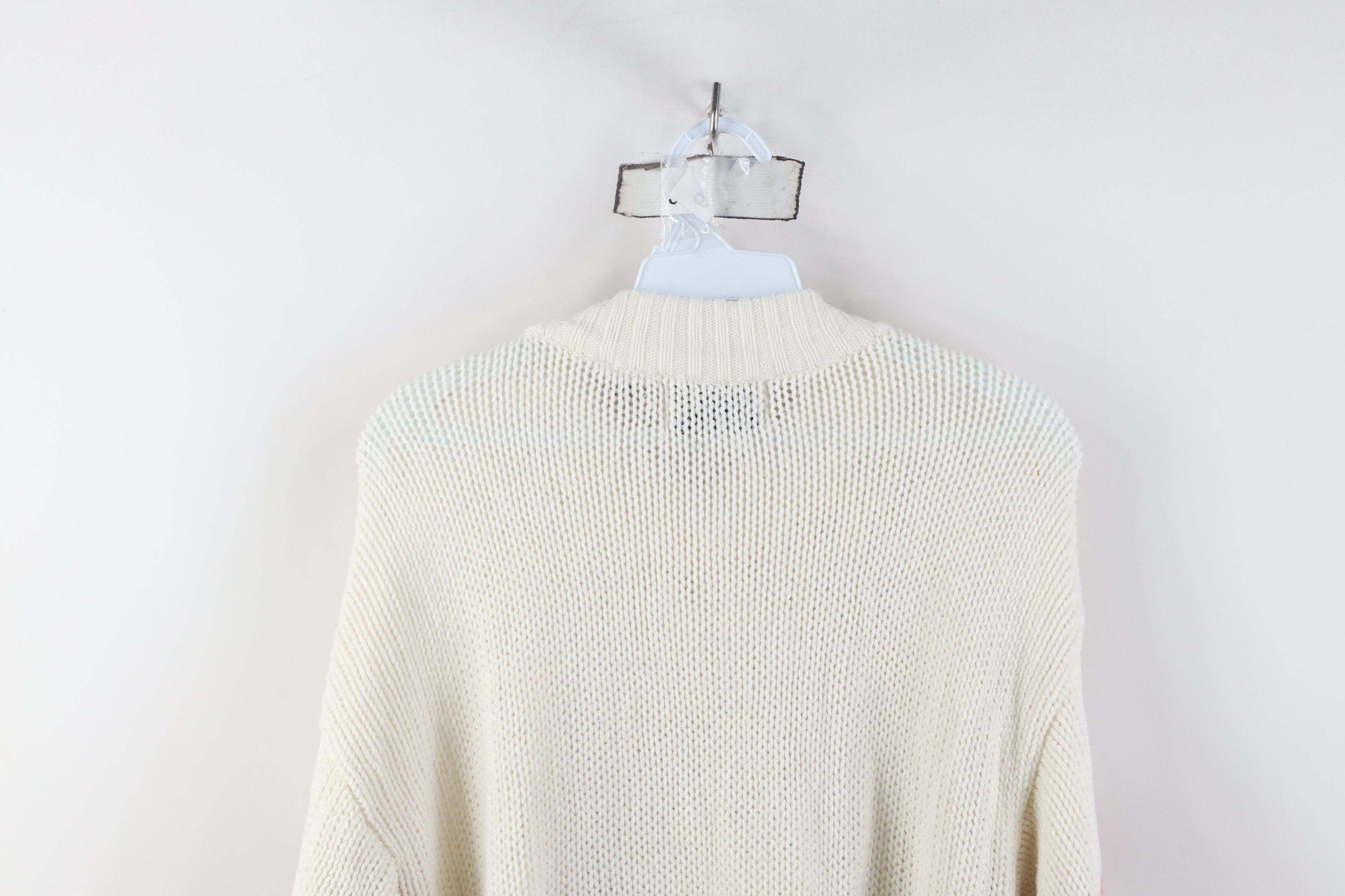 Vintage Vintage 80s 90s Streetwear Puppy Dog Knit Sweater White Size XXL / US 16-18 / IT 52-54 - 10 Thumbnail