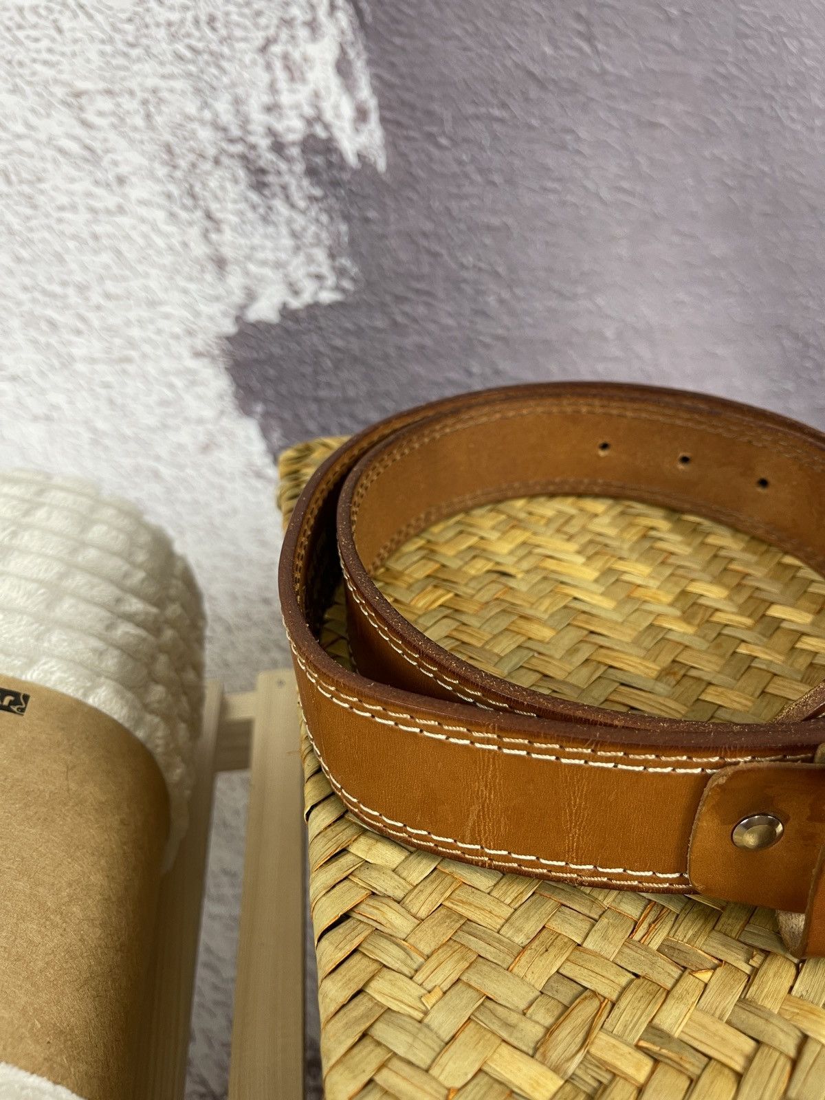 Vintage Vintage Cowboy brown leather made in Italy belt Size ONE SIZE - 3 Thumbnail