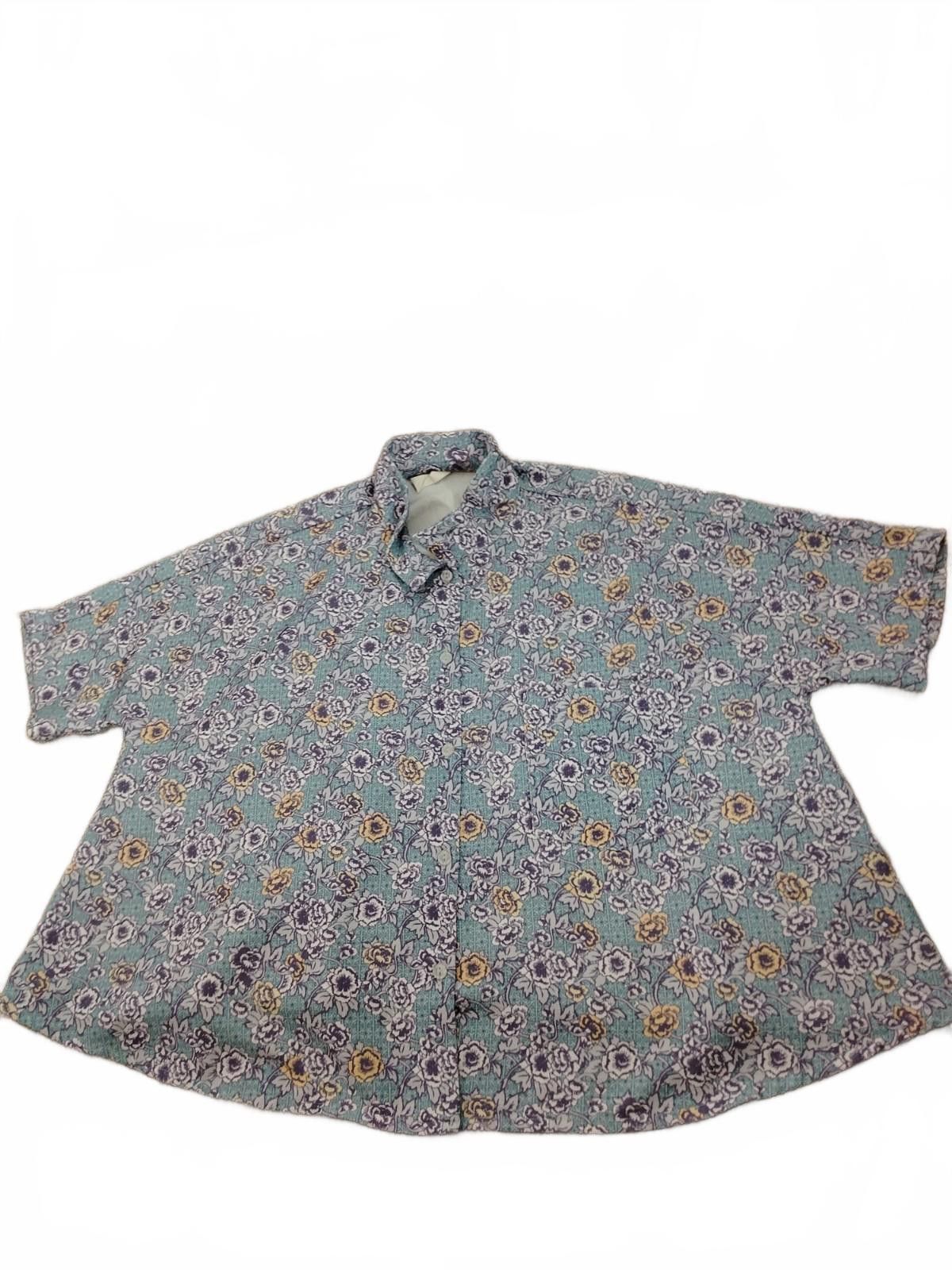 Asos ASOS Africa Women's Floral Shirt UK 12 Boxy Cropped Preowned Size M / US 6-8 / IT 42-44 - 8 Thumbnail