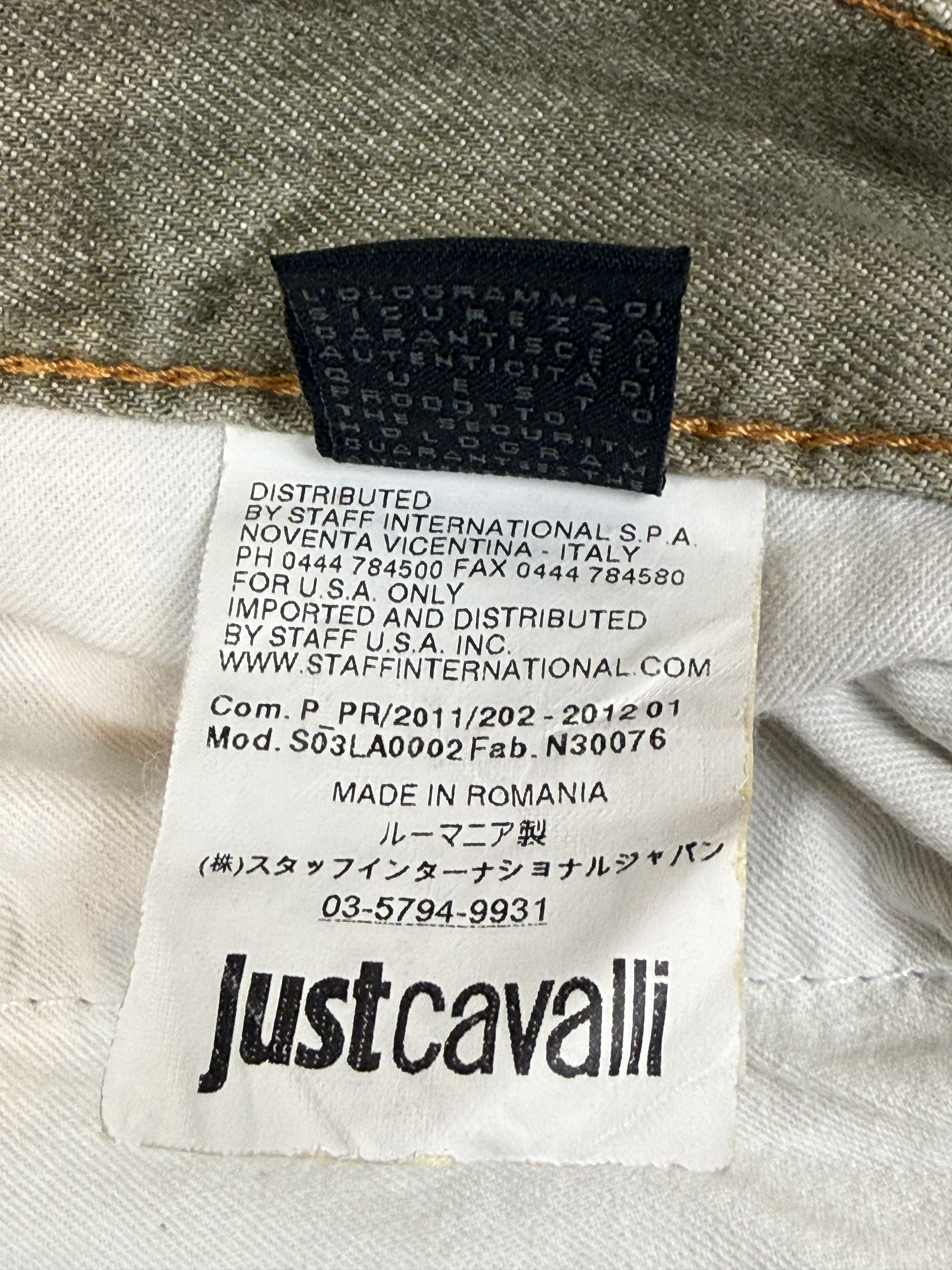 Just Cavalli Just Cavalli Men's Straight-Leg Denim Jeans Olive Size 34 Size US 34 / EU 50 - 10 Thumbnail