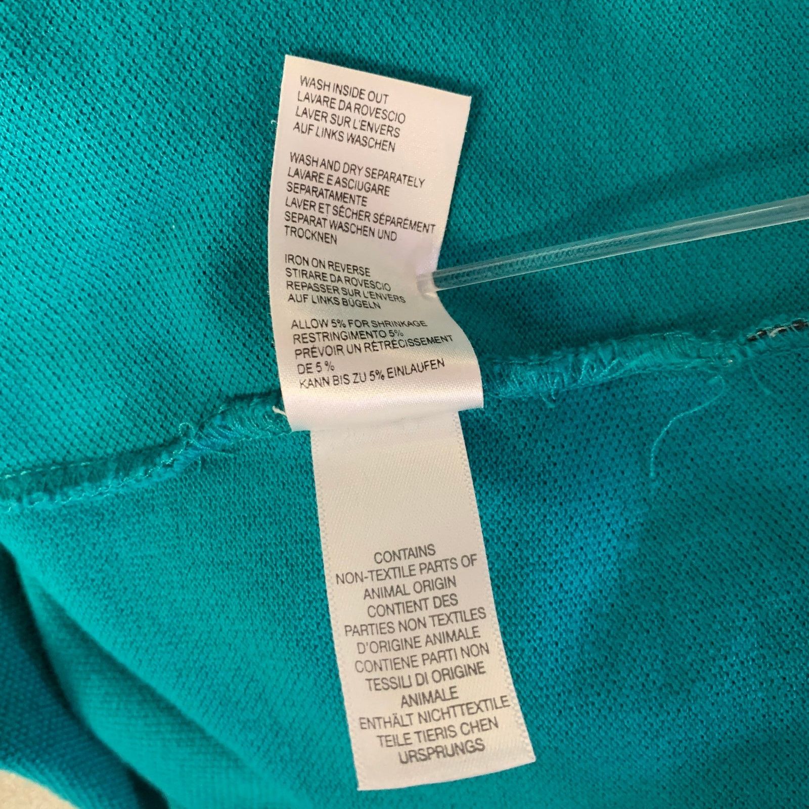 Paul Smith PS by PAUL SMITH Size M Turquoise Logo Cotton Polo Size US M / EU 48-50 / 2 - 7 Thumbnail