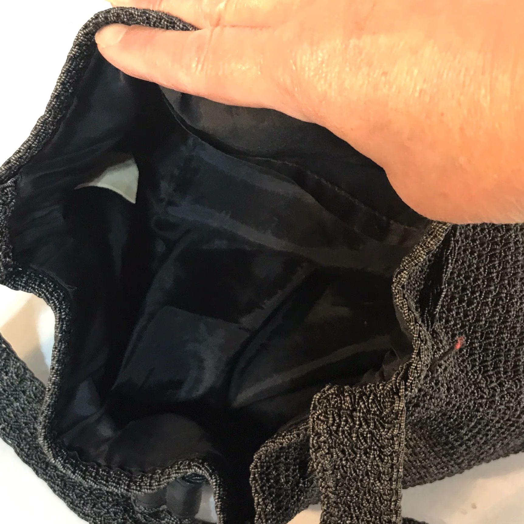 Faded Glory Faded Glory Black Drawstring Shoulder Bag Women Large Casual Travel Purse with Coin Accessory Size ONE SIZE - 6 Thumbnail