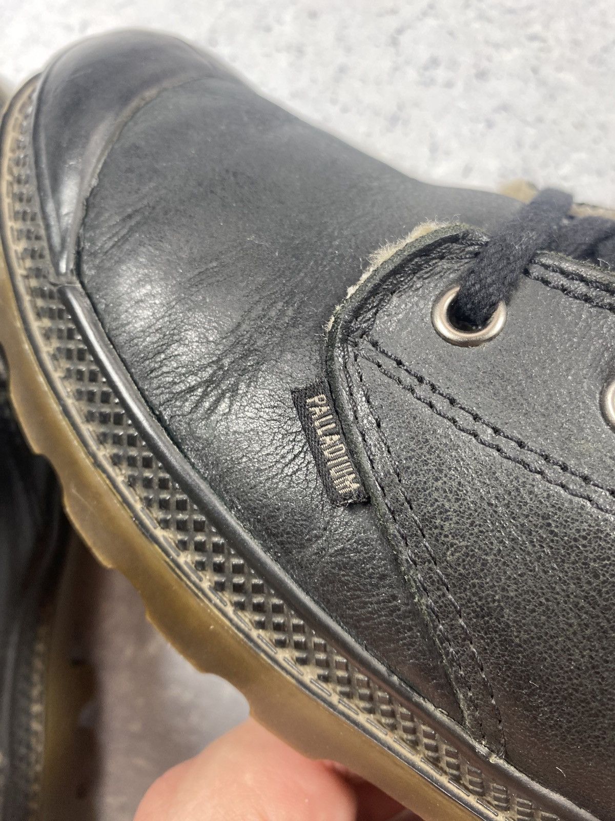 Palladium Black Womens Palladium Leather Boots With Fur Size US 7 Size US 7 / IT 37 - 7 Thumbnail