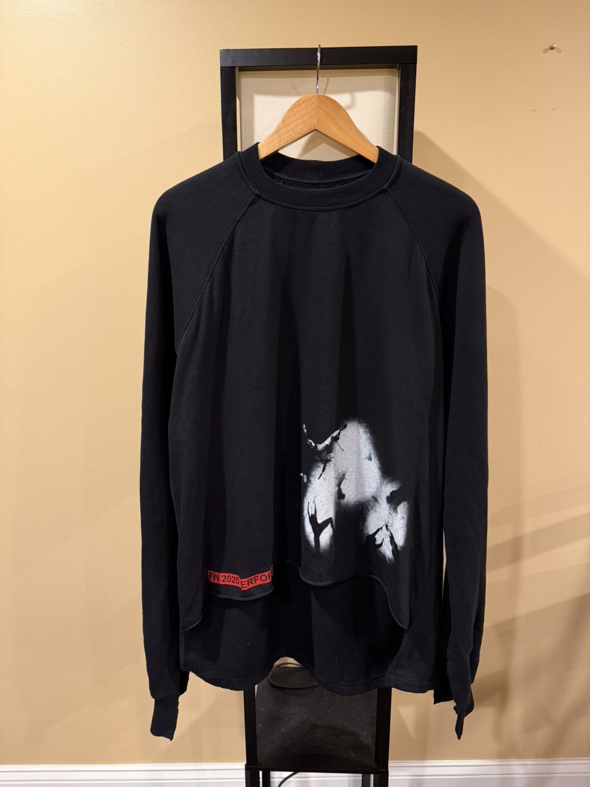 Rick Owens Drkshdw Rick Owens Drkshdw FW20 Performa Cuff Slit Black Sweatshirt Size US L / EU 52-54 / 3 - 3 Thumbnail