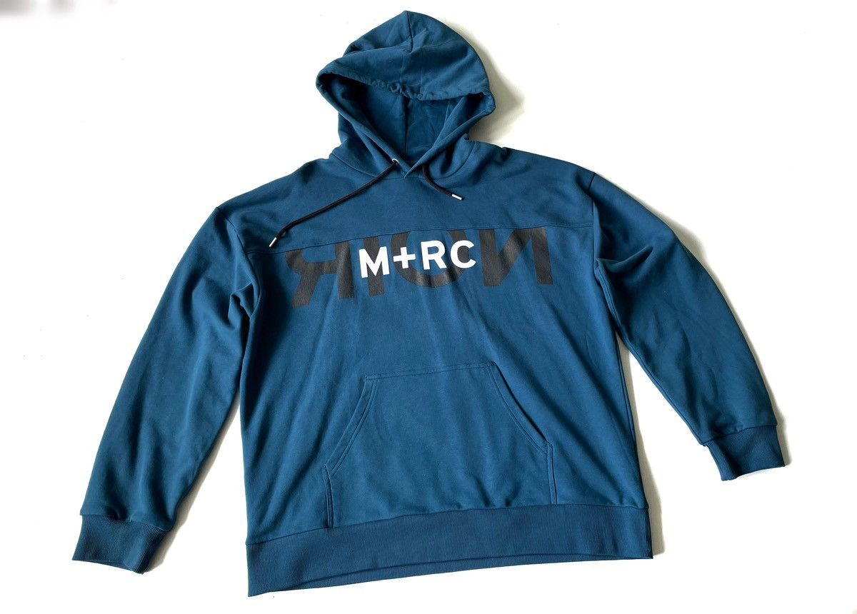 Designer × M+Rc Noir M+RC Noir Blue Pullover Hoodie Front Logo Overlay Print XL Size US XL / EU 56 / 4 - 1 Thumbnail