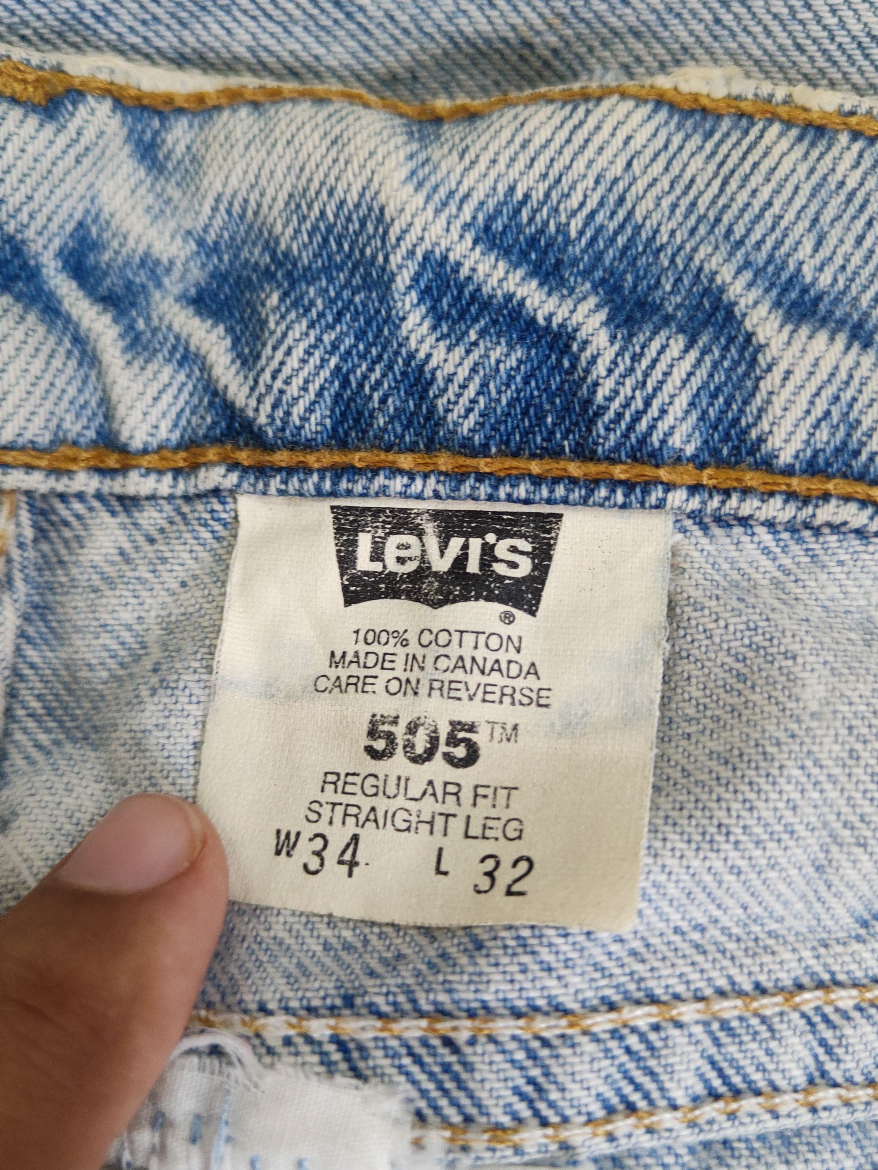 Levi's 505 Levi's Light Blue Distressed Ripped Jeans #W1572 Size US 34 / EU 50 - 18 Thumbnail